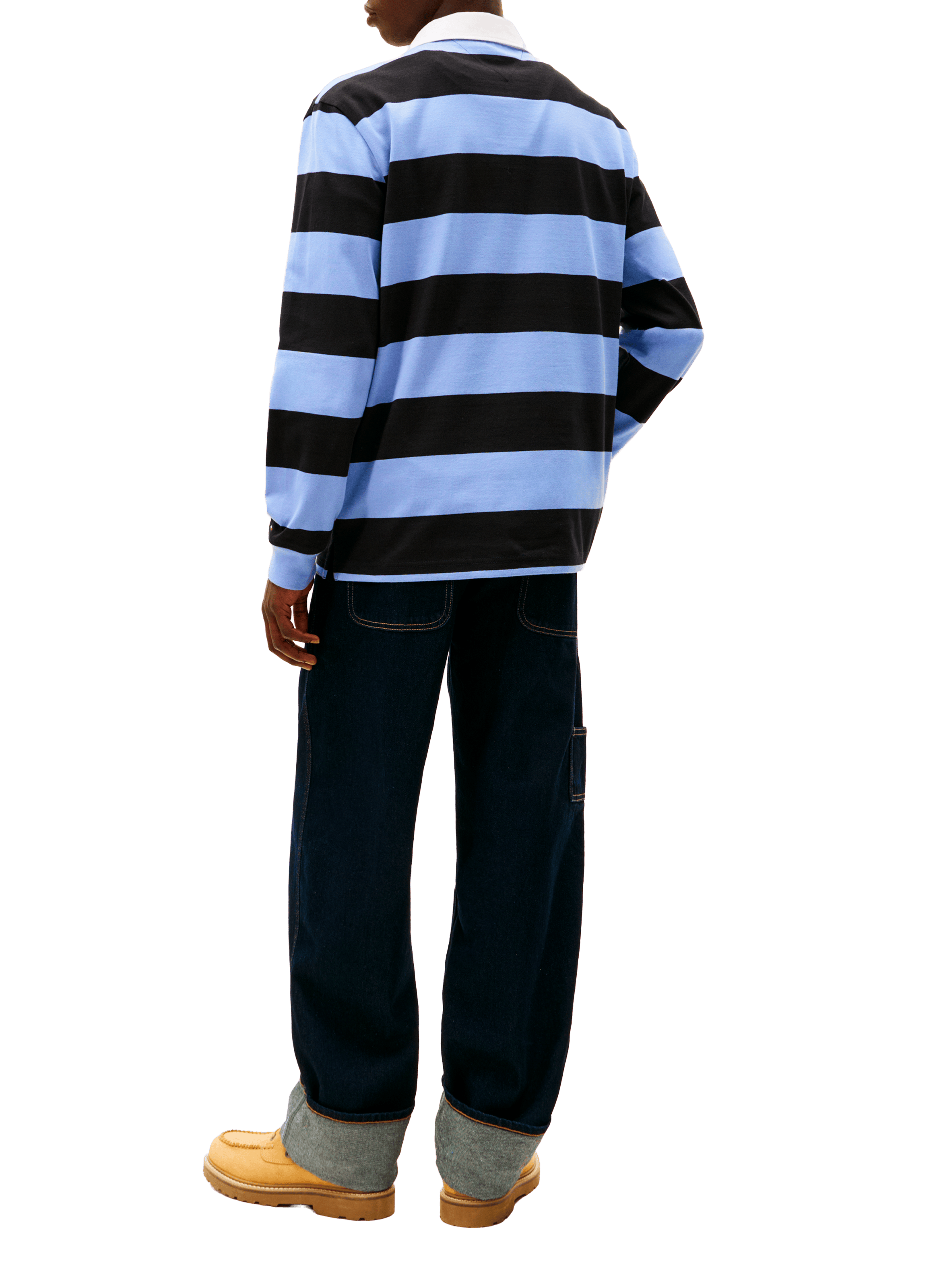 Striped rugby-inspired long-sleeve polo TOMMY HILFIGER Blue