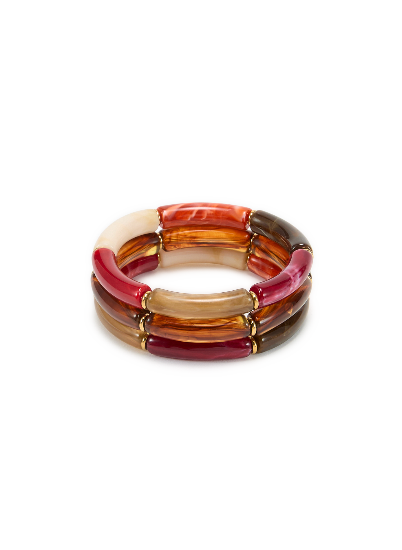 Resin bracelet set AU PRINTEMPS PARIS Red