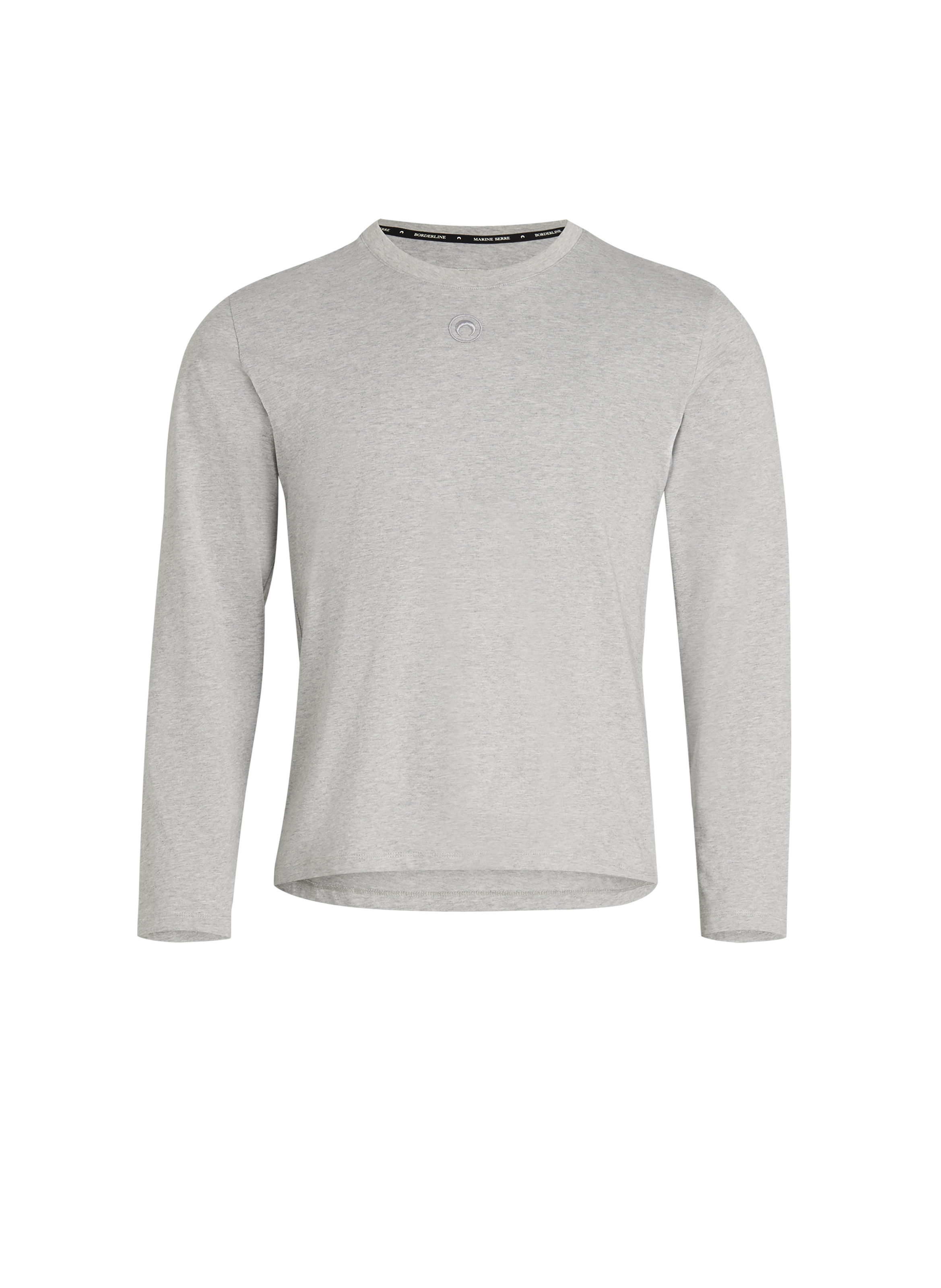 Long-sleeved solid color organic cotton t-shirt MARINE SERRE Grey
