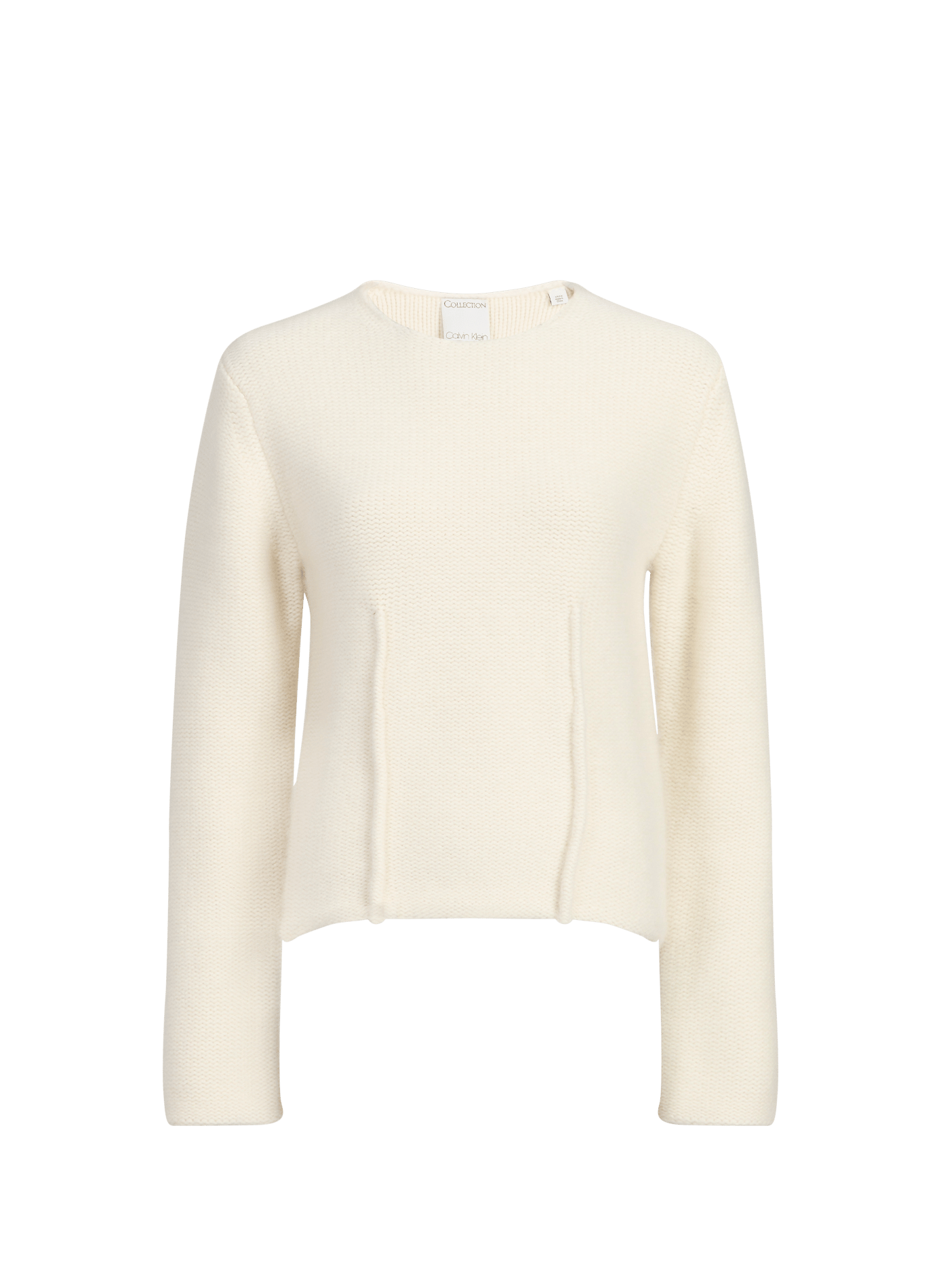 Pull cintré en laine Calvin Klein Collection Beige
