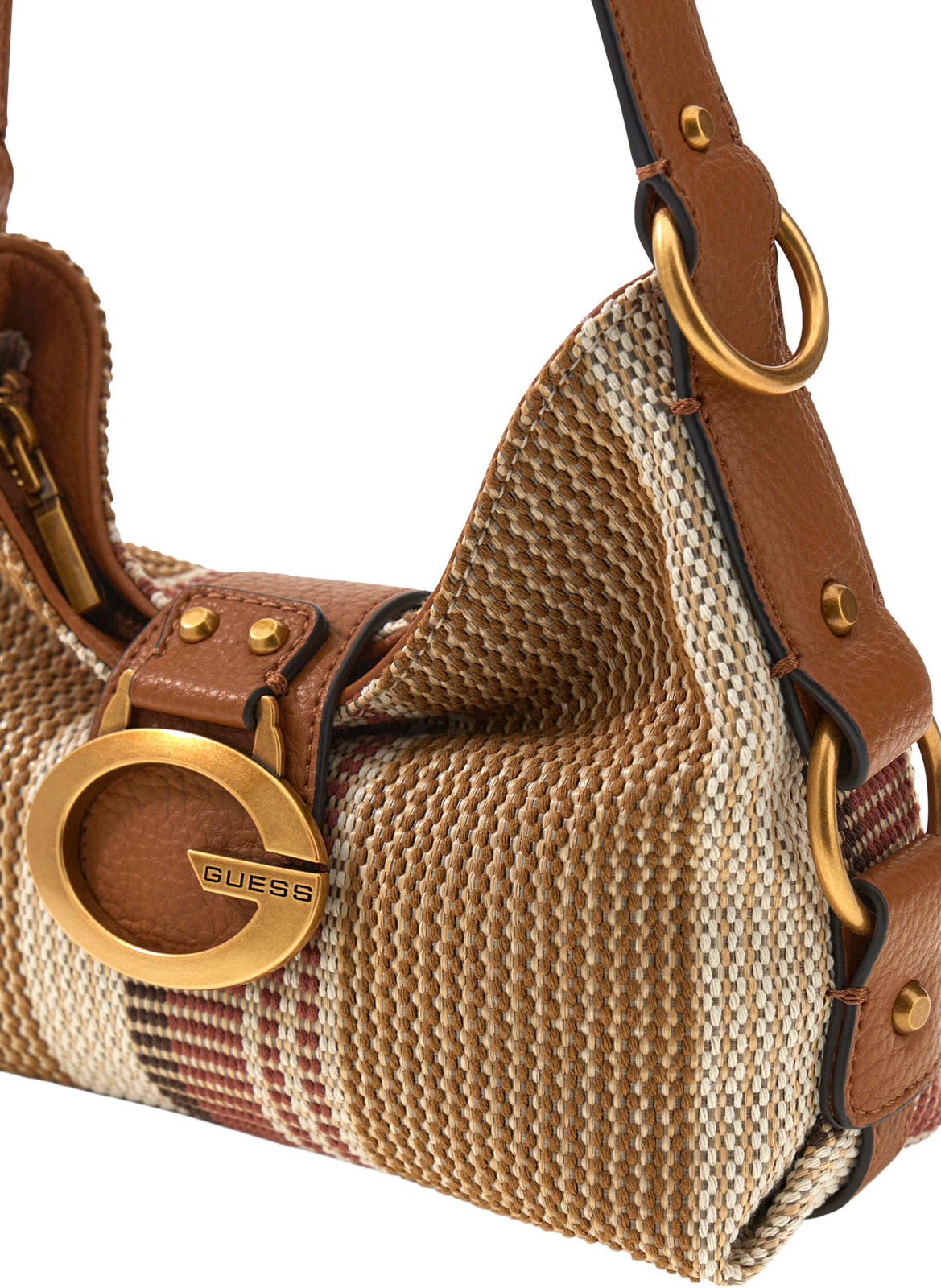 Sac porté épaule Camden à motif GUESS Marron