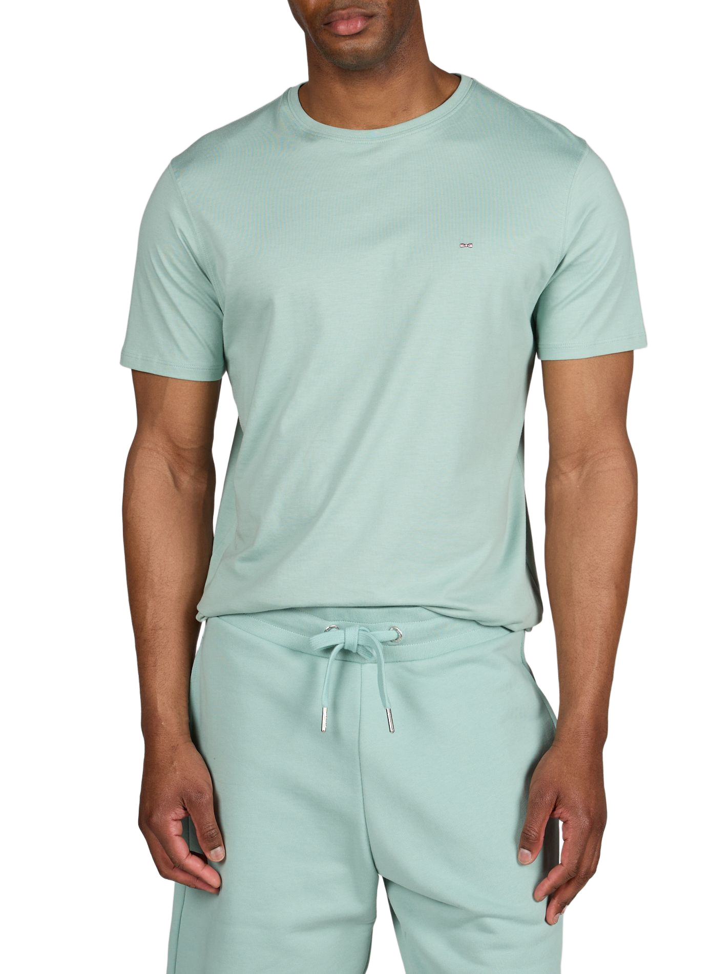 Tee-shirt droit col rond en coton EDEN PARK Bleu