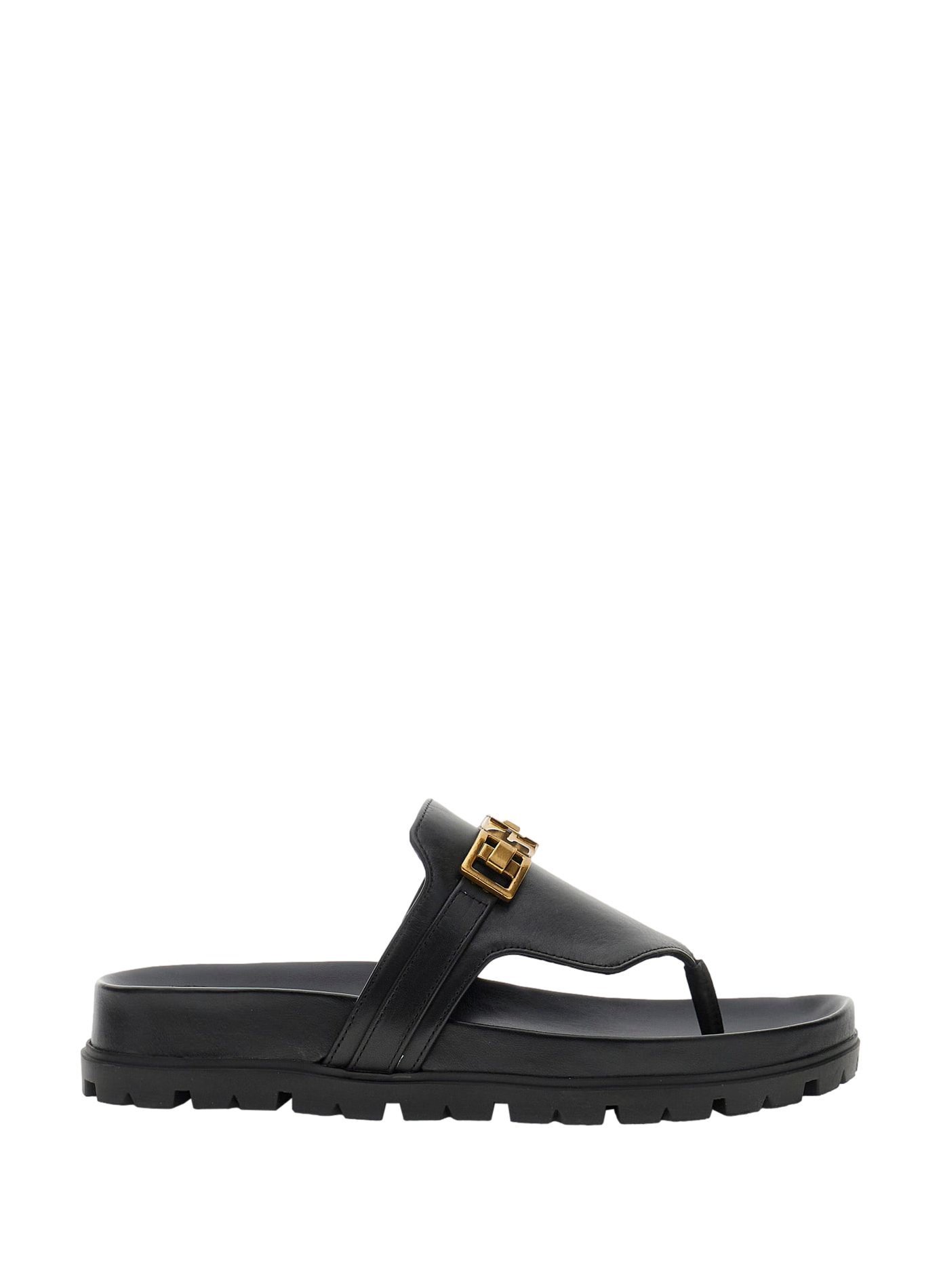 Flat sandals with logo GUESS Black