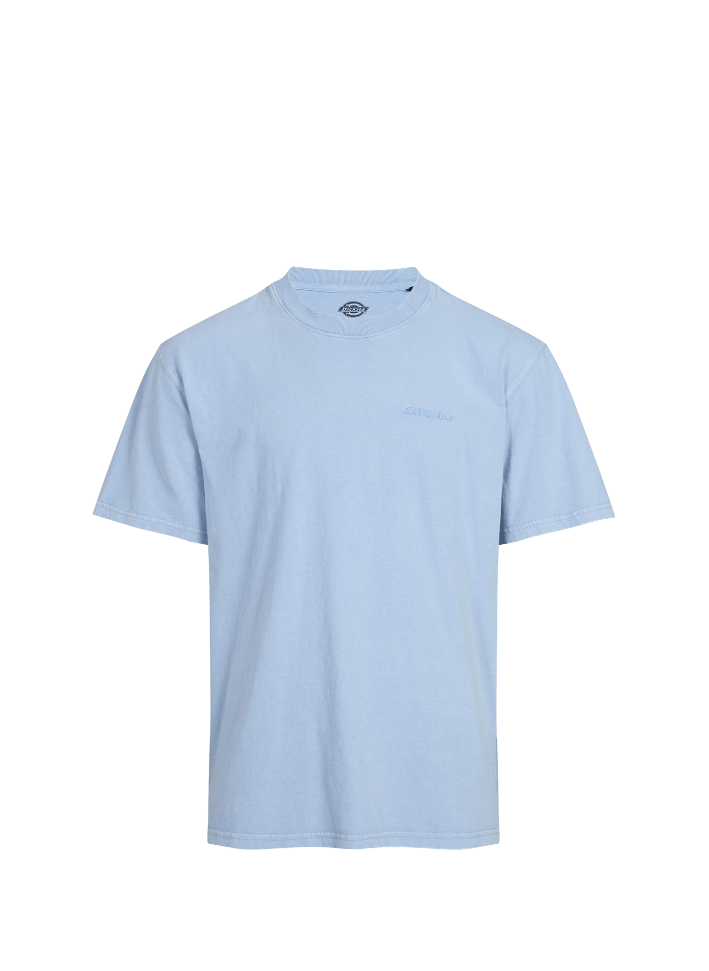 Round neck T-shirt with embroidered logo in cotton DICKIES Blue