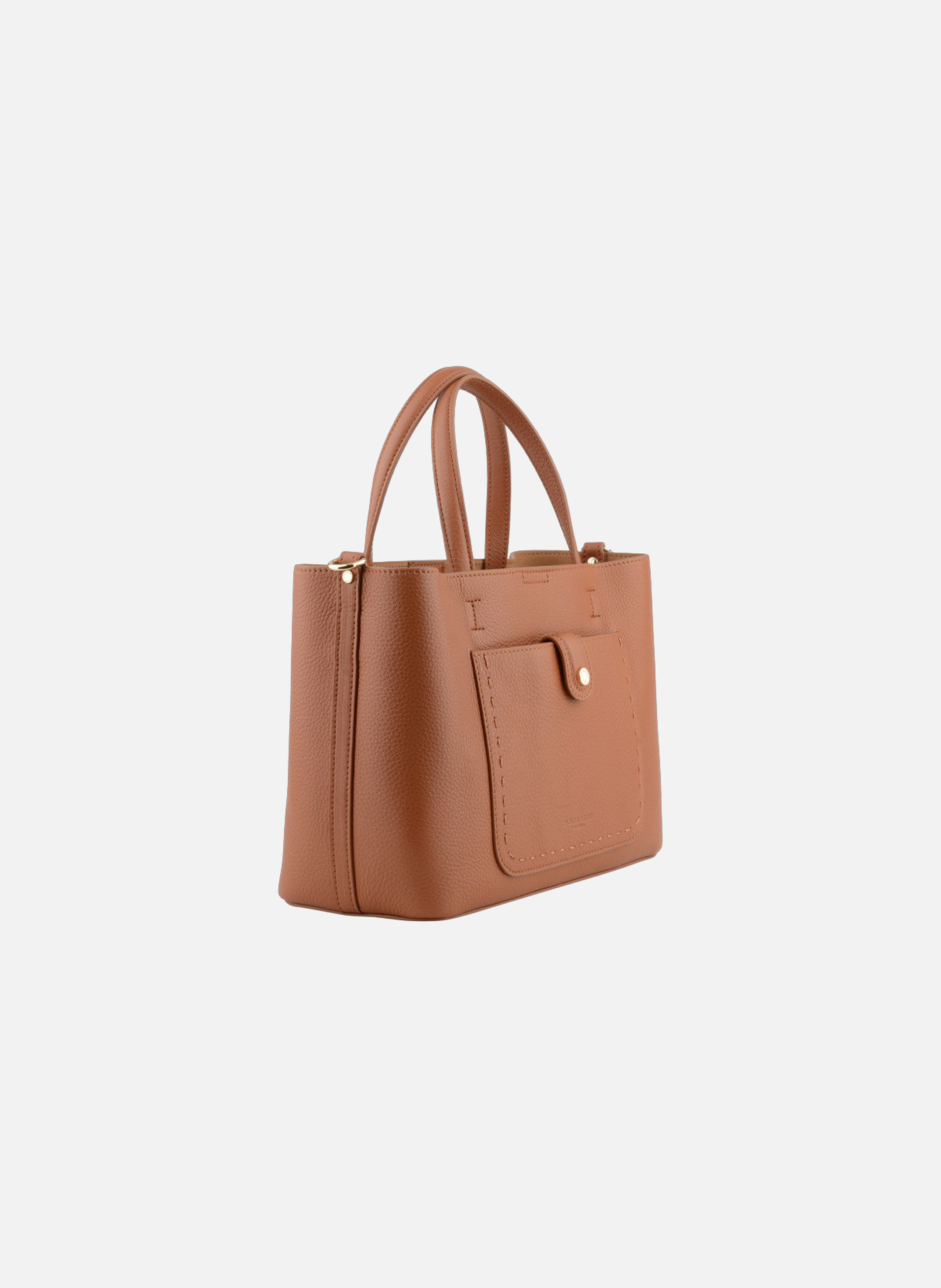 Bride soft | sac à main en cuir de vachette POURCHET Marron