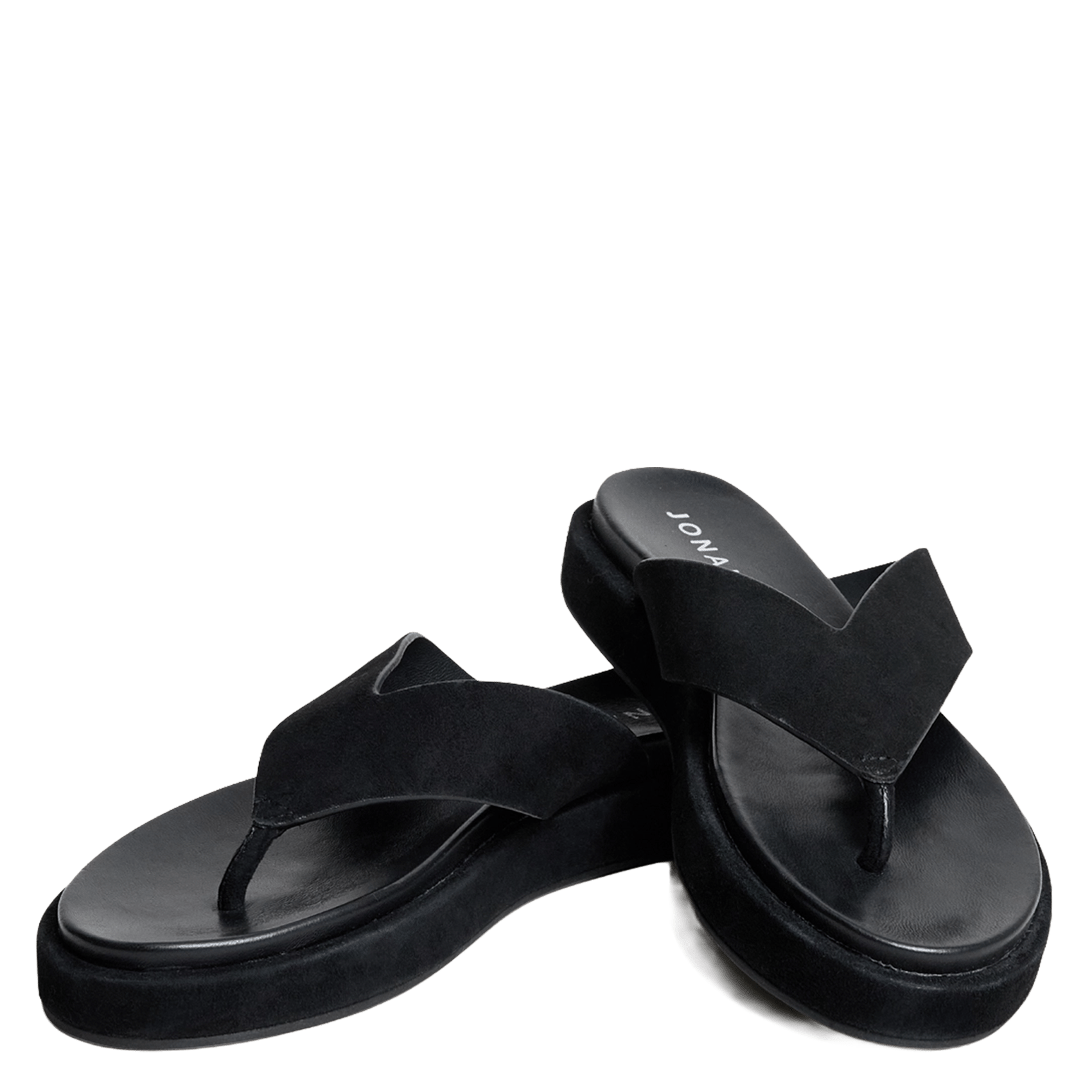 Mules en cuir velours wiwi JONAK Noir
