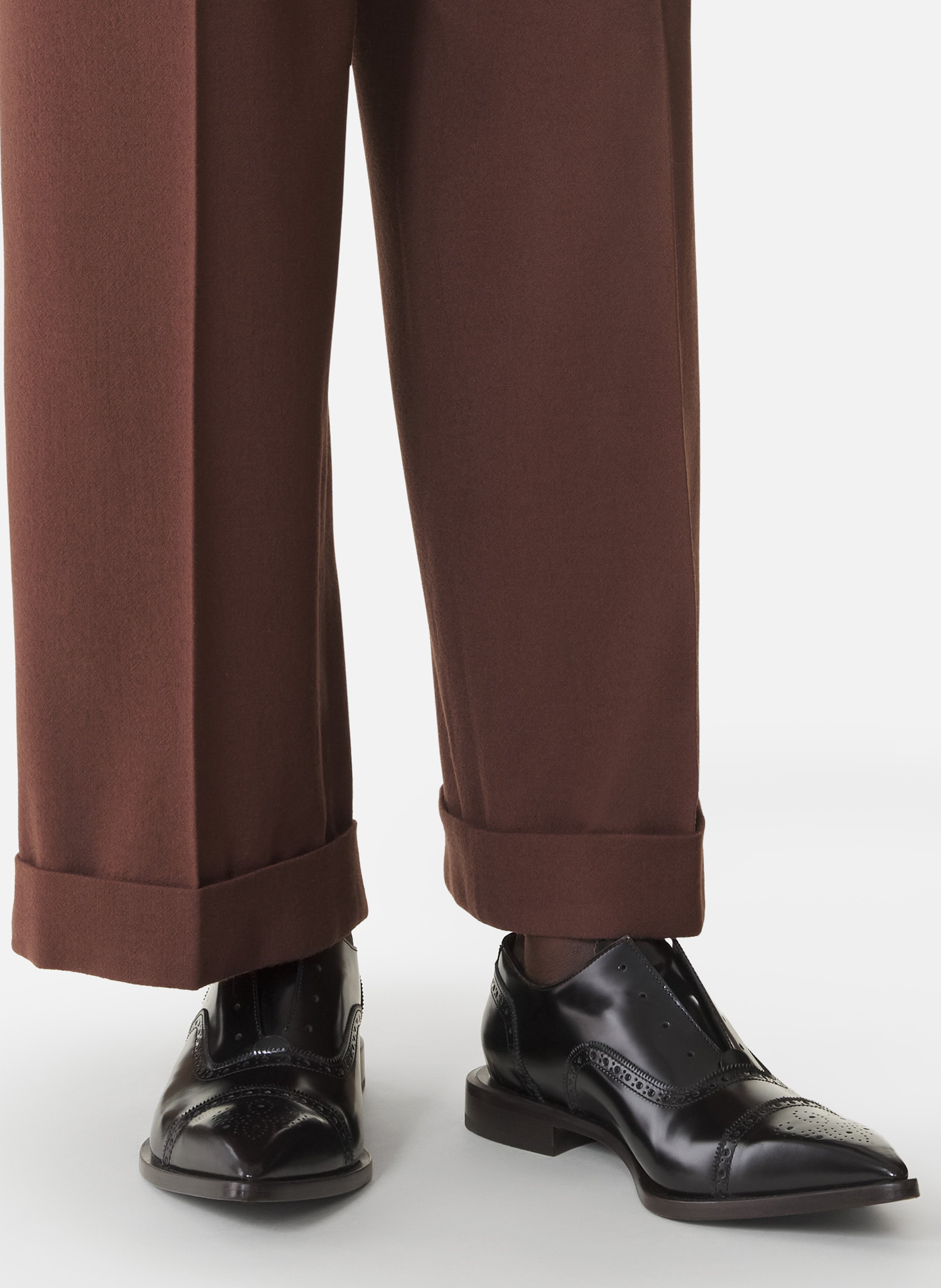 Richelieu brogue en cuir brillant LANVIN Noir