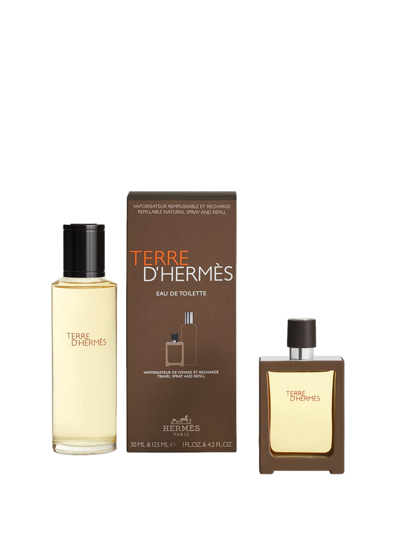Terre d'Hermès, Eau de toilette, Reisverstuiver 30 ml en navulling 125 ml HERMÈS No color