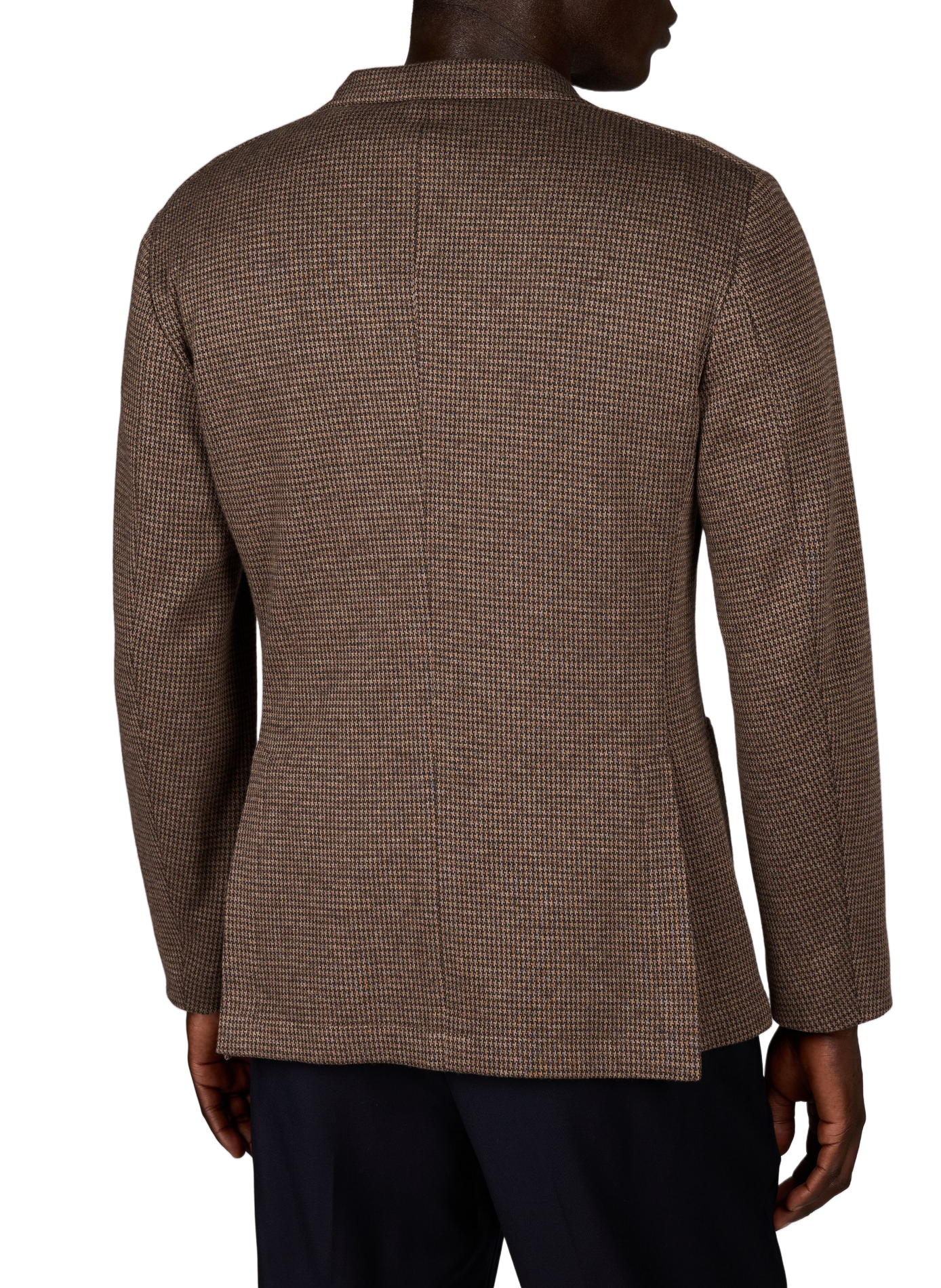 Blazer droit à carreaux en coton mélangé BOGLIOLI Marron