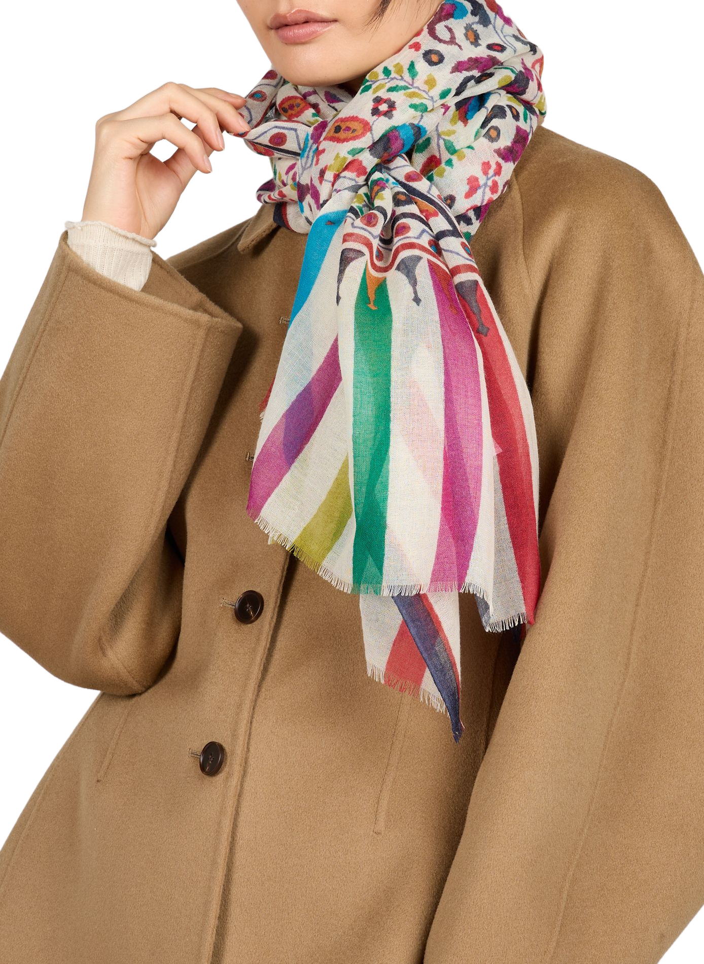 Foulard imprimé AU PRINTEMPS PARIS Multicolore