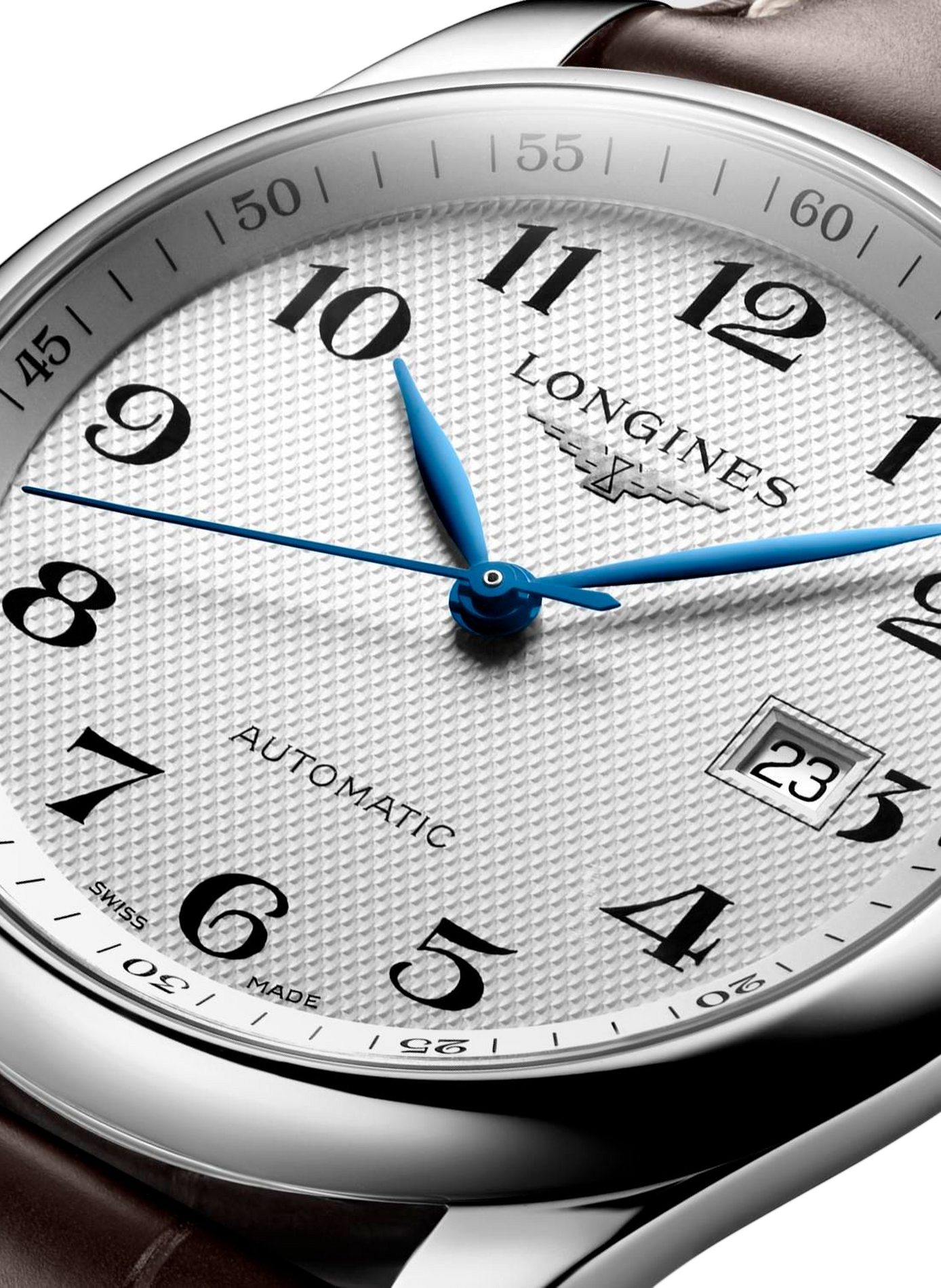Montre automatique The Longines Master Collection en cuir LONGINES Blanc