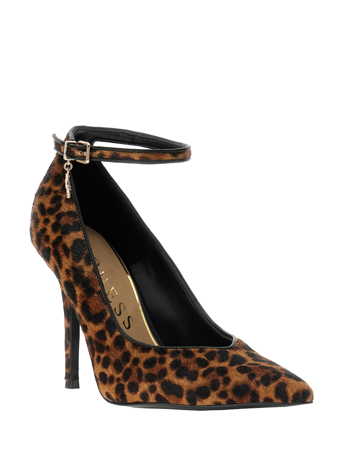 Mixed leather pumps GUESS Brown