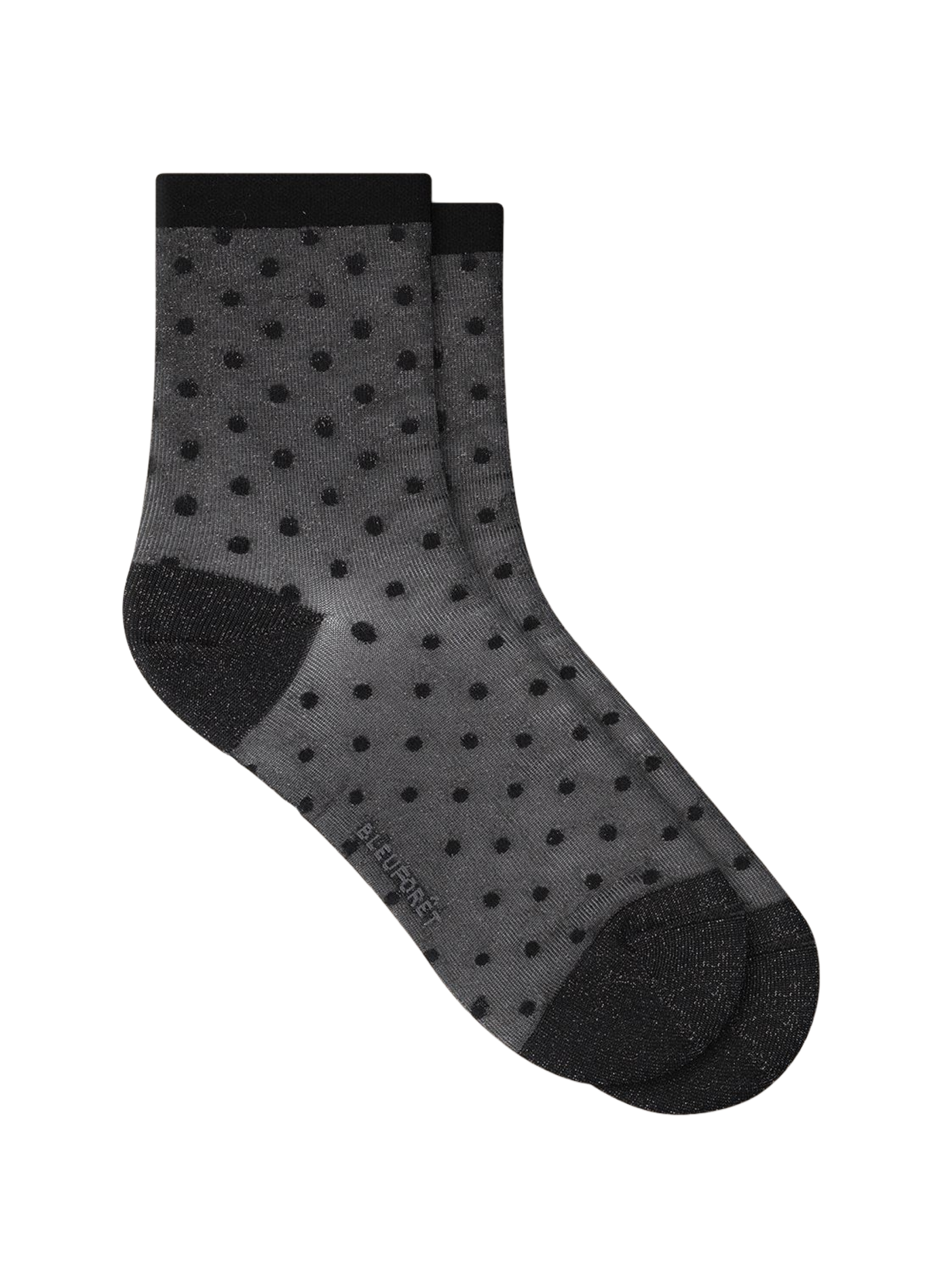 Glänzende Sneaker-Socken mit Punkten BLEUFORÊT Schwarz