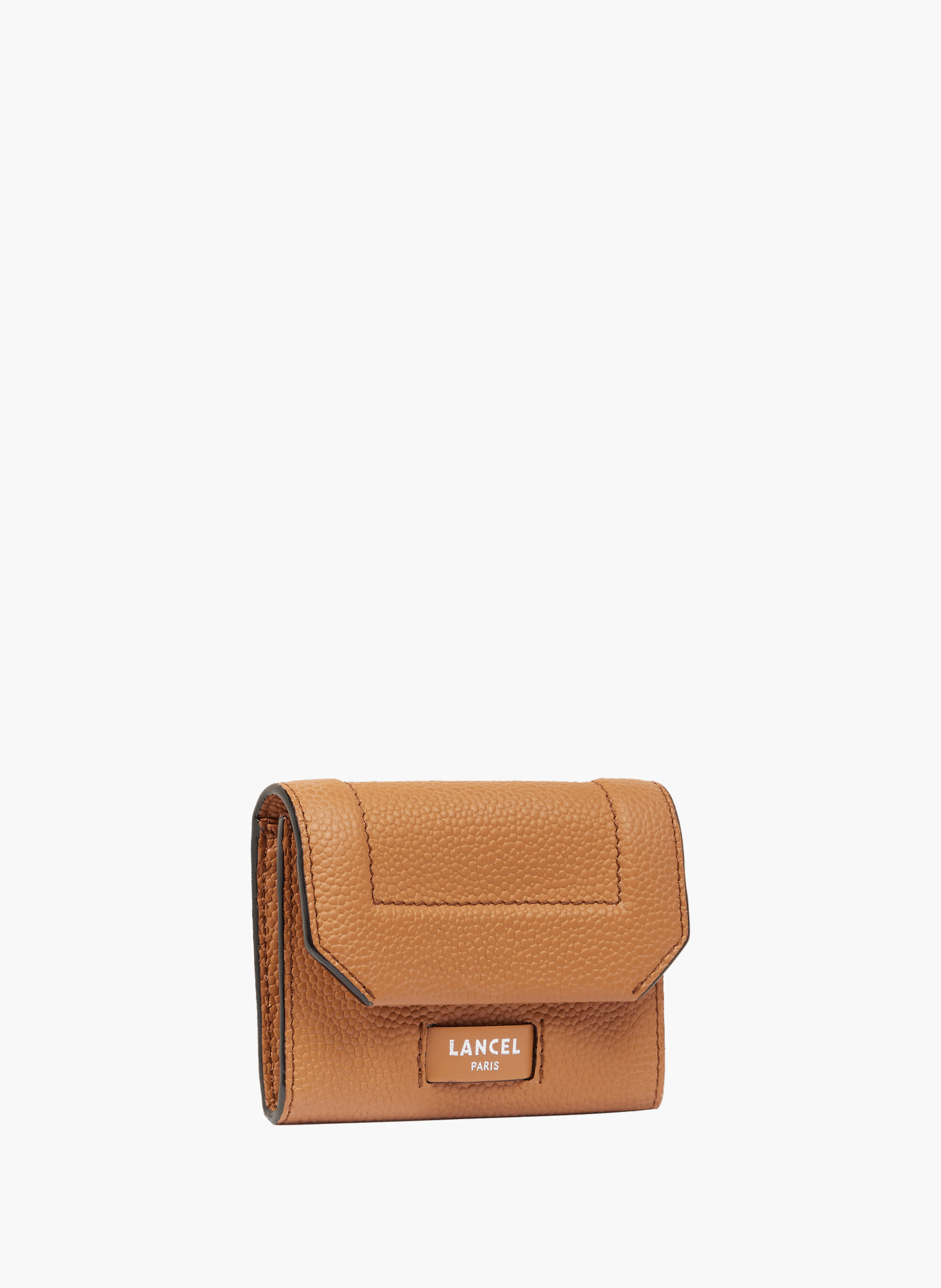 Mini portefeuille rabat ninon de lancel en cuir LANCEL Marron