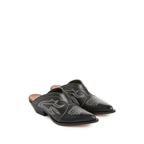 Mules Cowboy en cuir