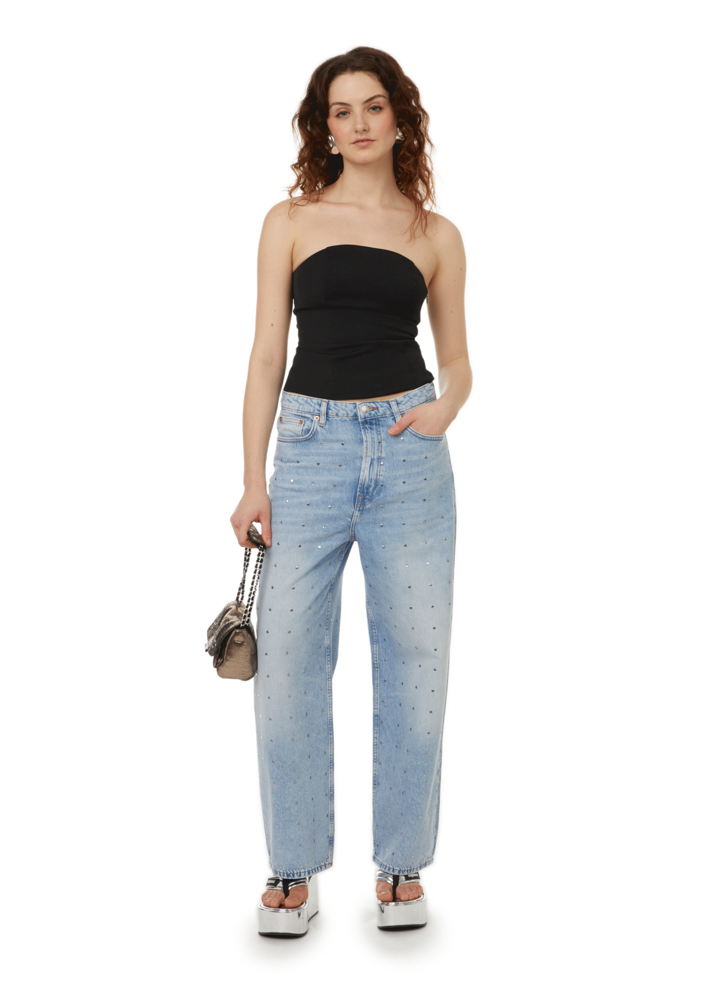 Lulu S lamé leather shoulder bag JÉRÔME DREYFUSS Golden