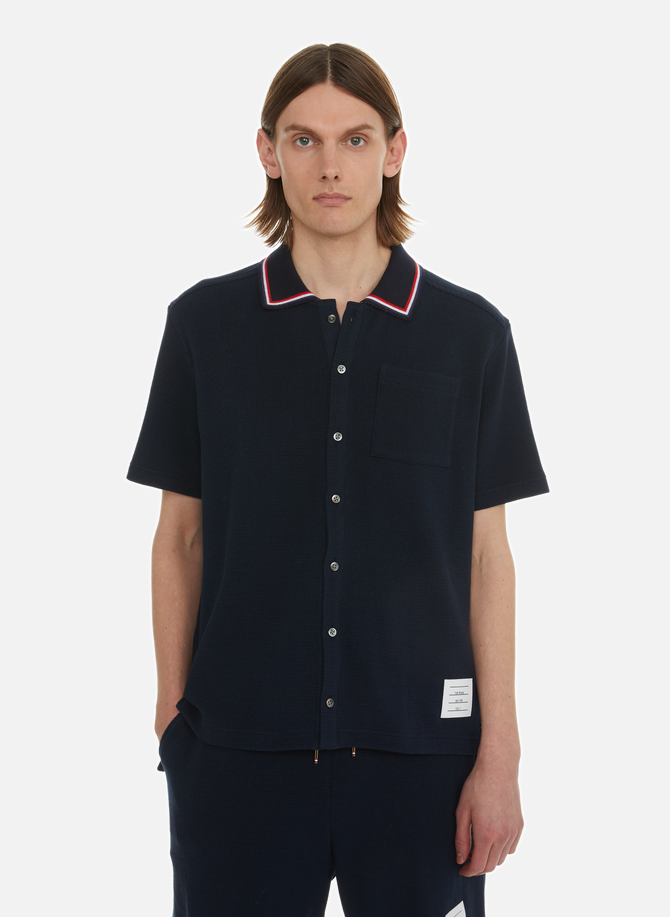 Cotton polo shirt with buttons  THOM BROWNE