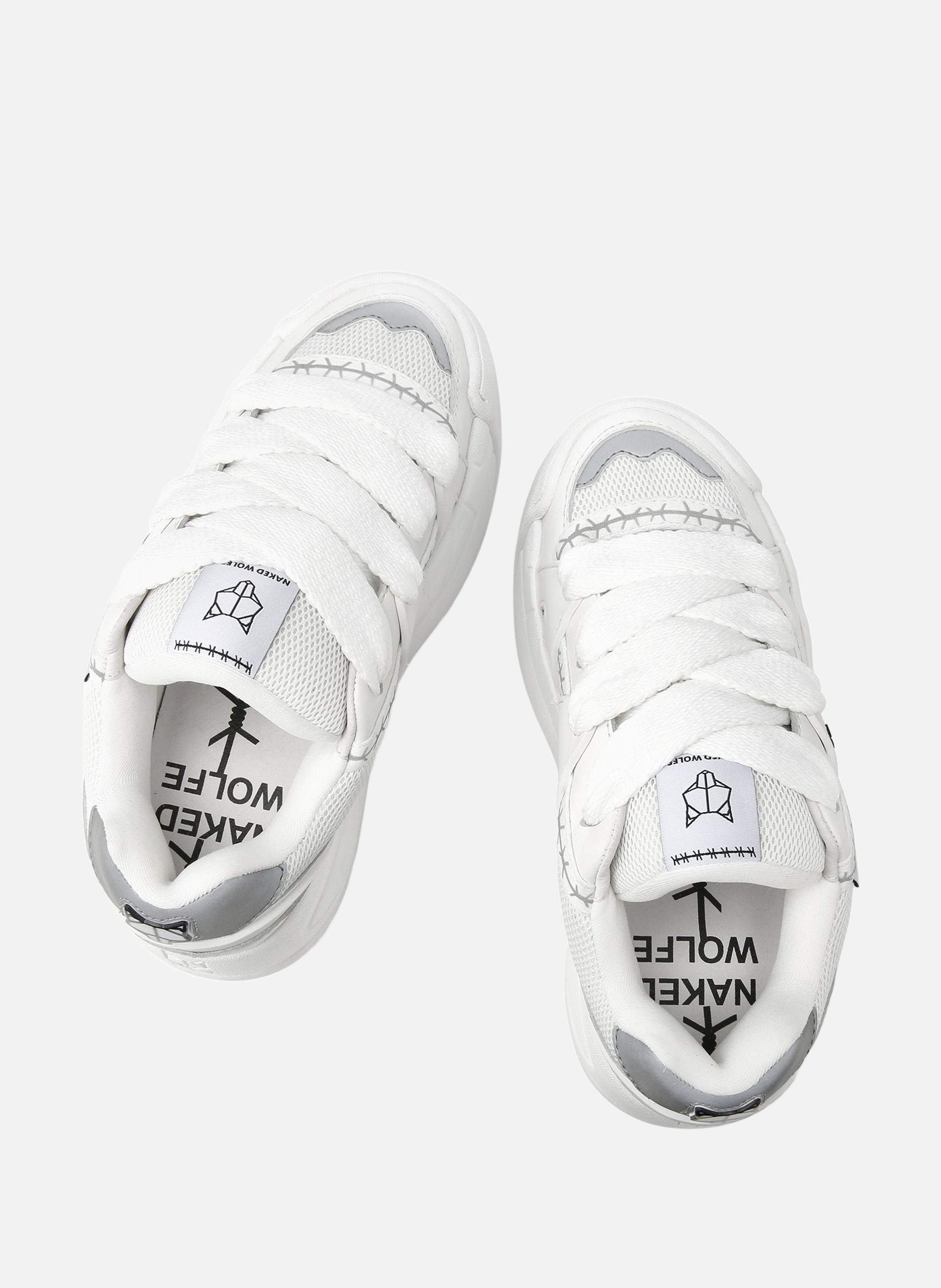 Baskets slider NAKED WOLFE Blanc