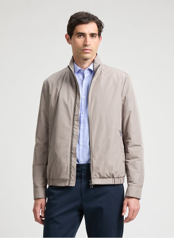 Veste courte à col montant | Beige by FACONNABLE Veste courte à col montant Beige
