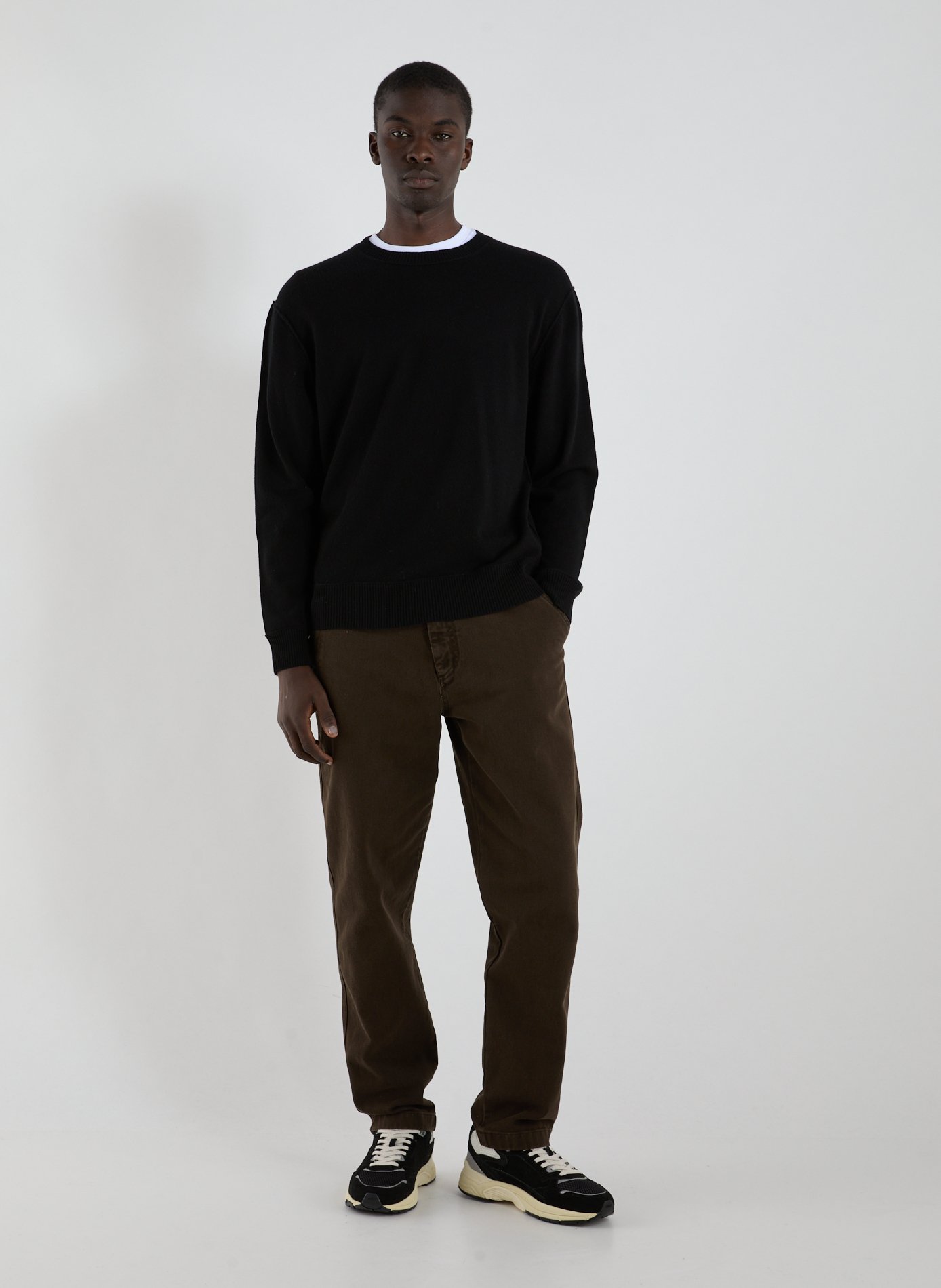 Pull col rond en cachemire CLOSED Noir