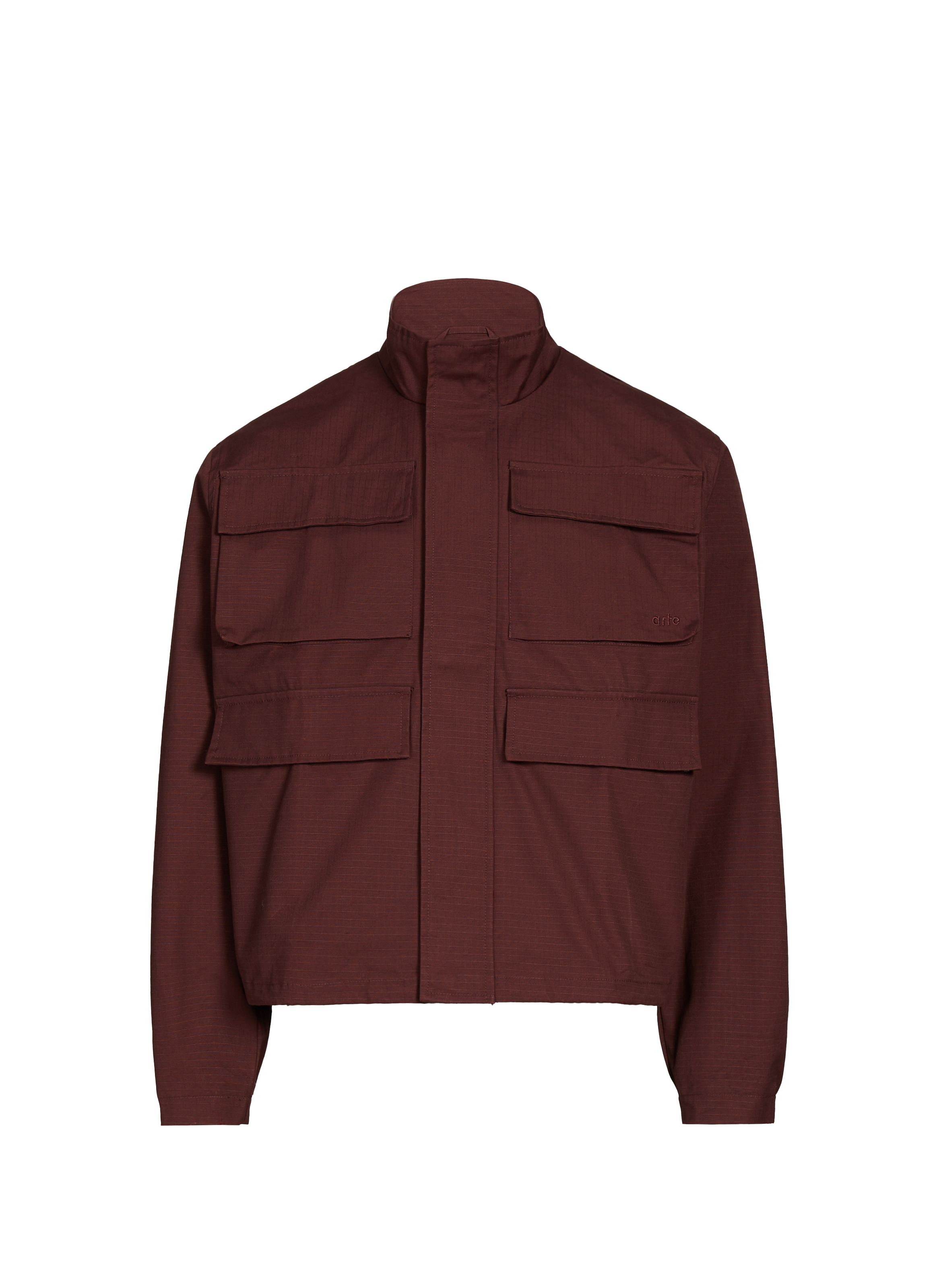 Jacket with high collar in blended cotton ARTE ANTWERP Red