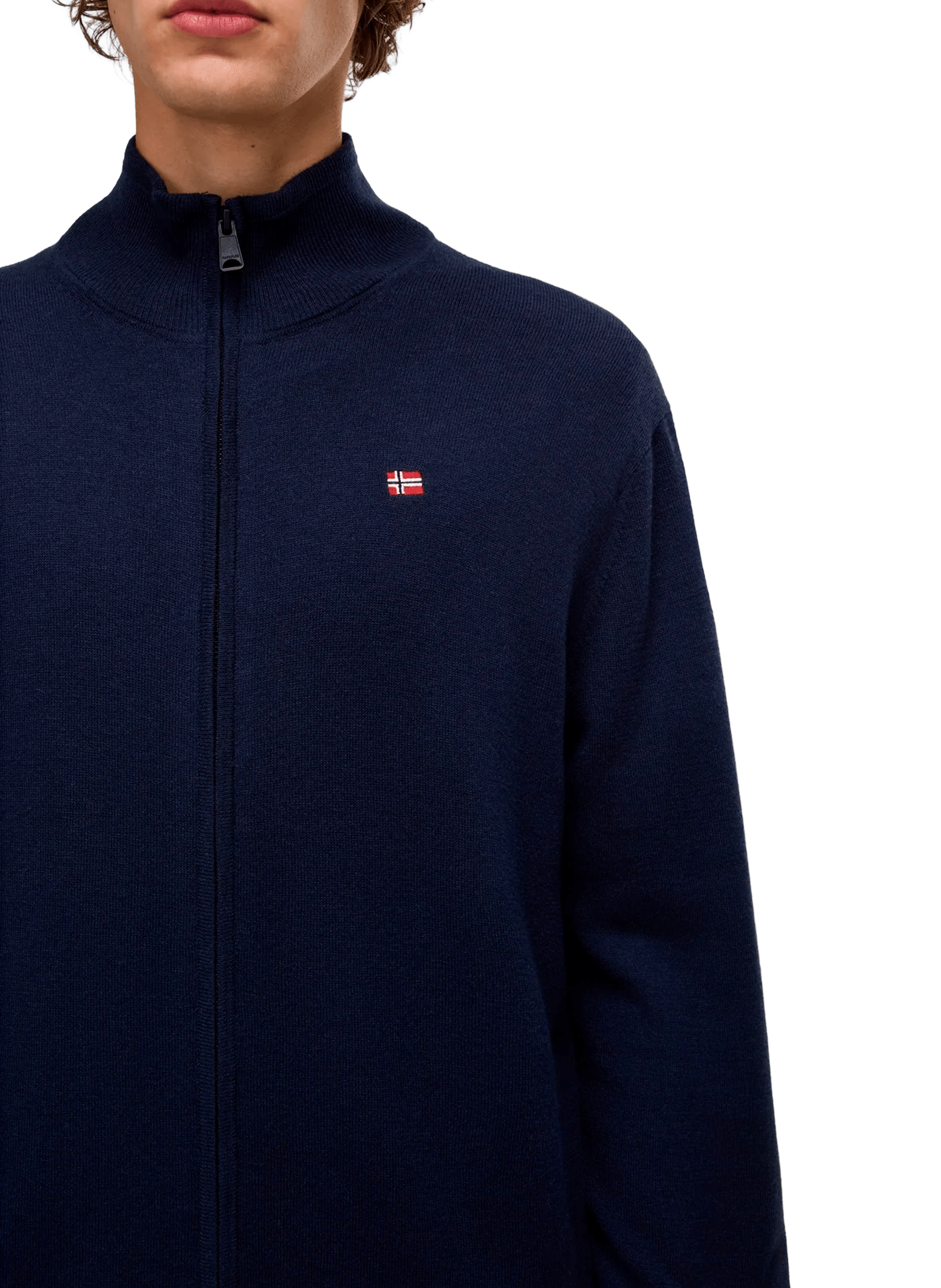 Wool zip sweatshirt NAPAPIJRI Blue