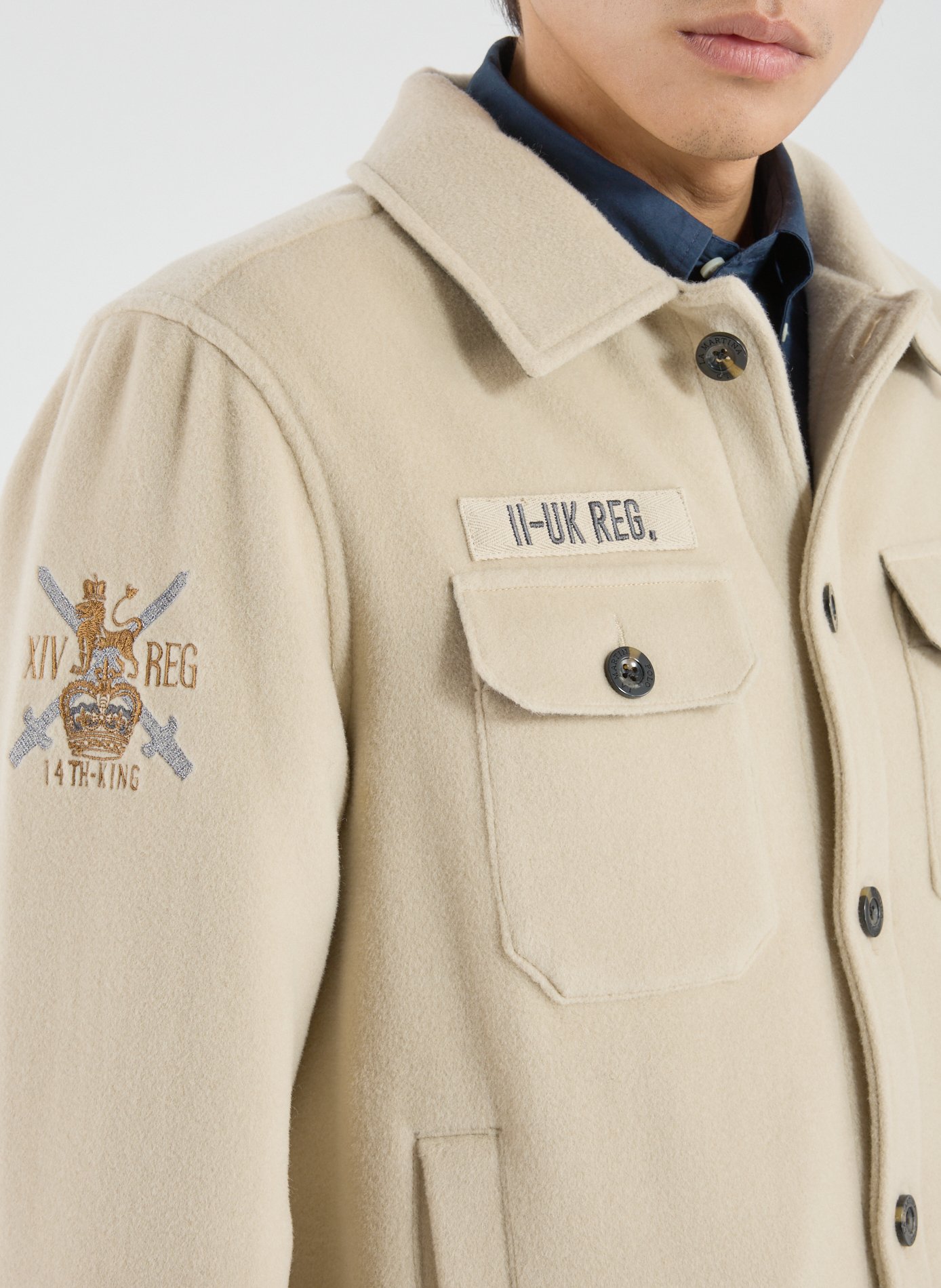 Classic wool and cashmere jacket LA MARTINA Beige