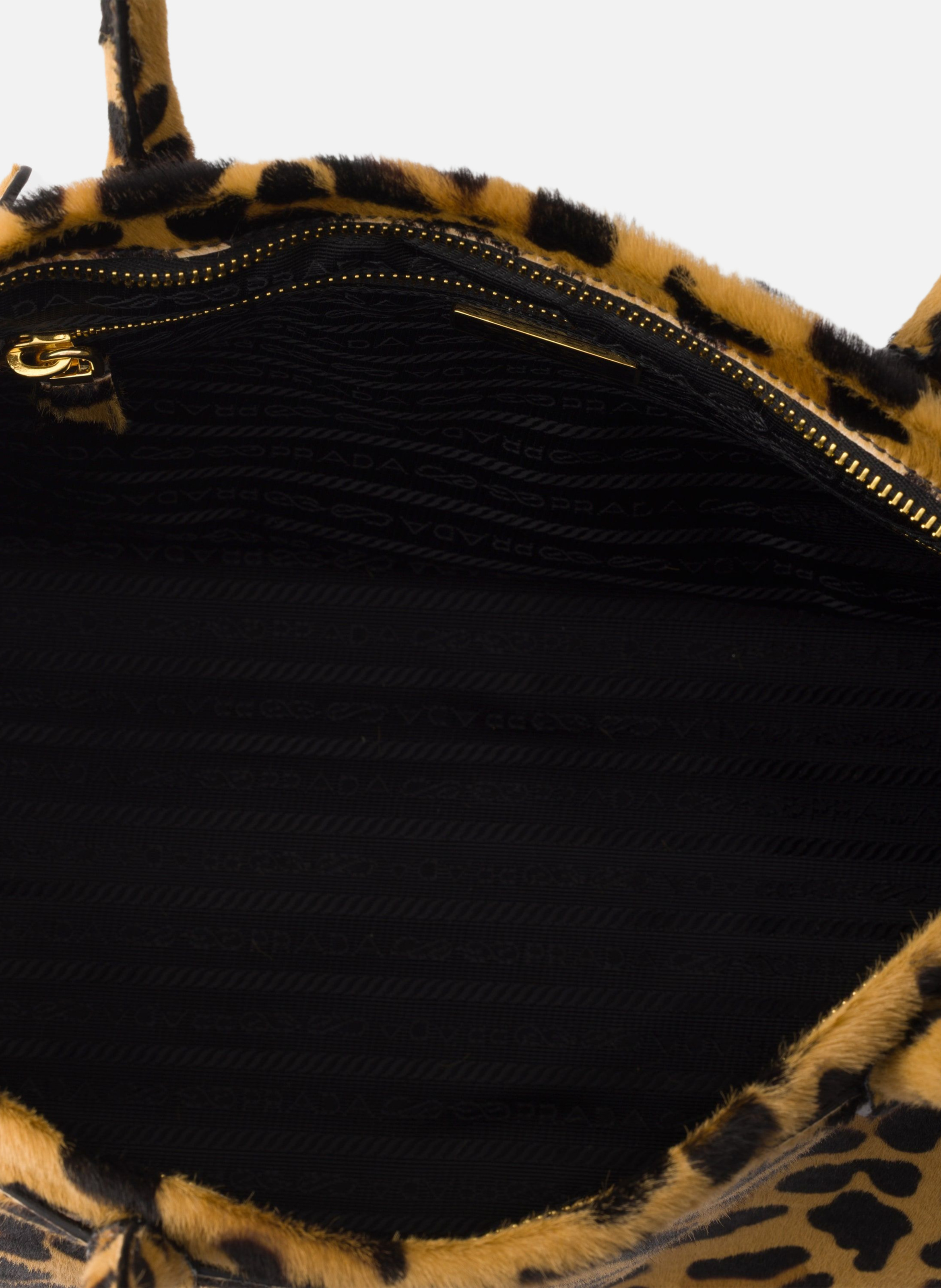 Grand sac à main prada bonnie en cuir imprimé PRADA Beige