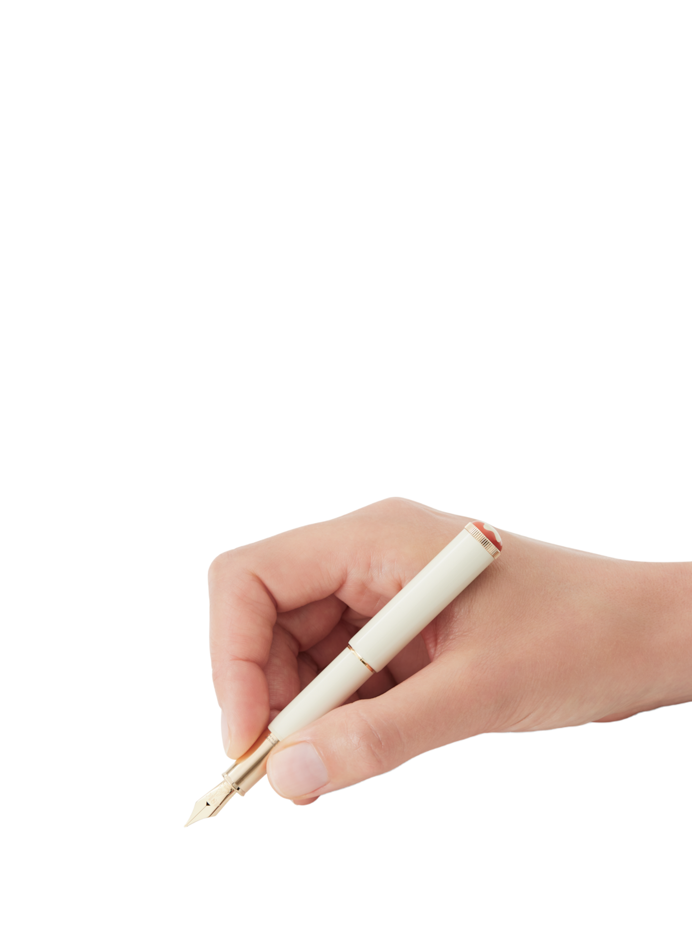 Stylo plume en laque précieuse MONTBLANC Blanc