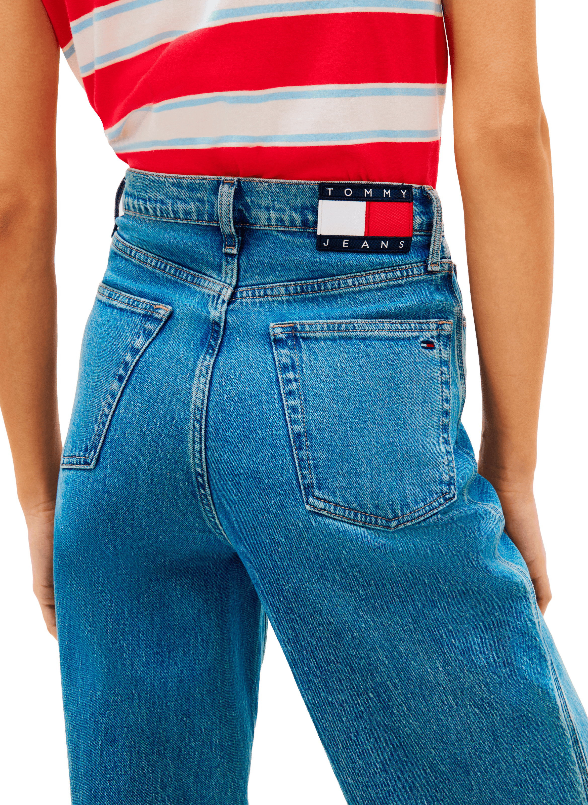 Jean large en coton mélangé TOMMY HILFIGER Bleu