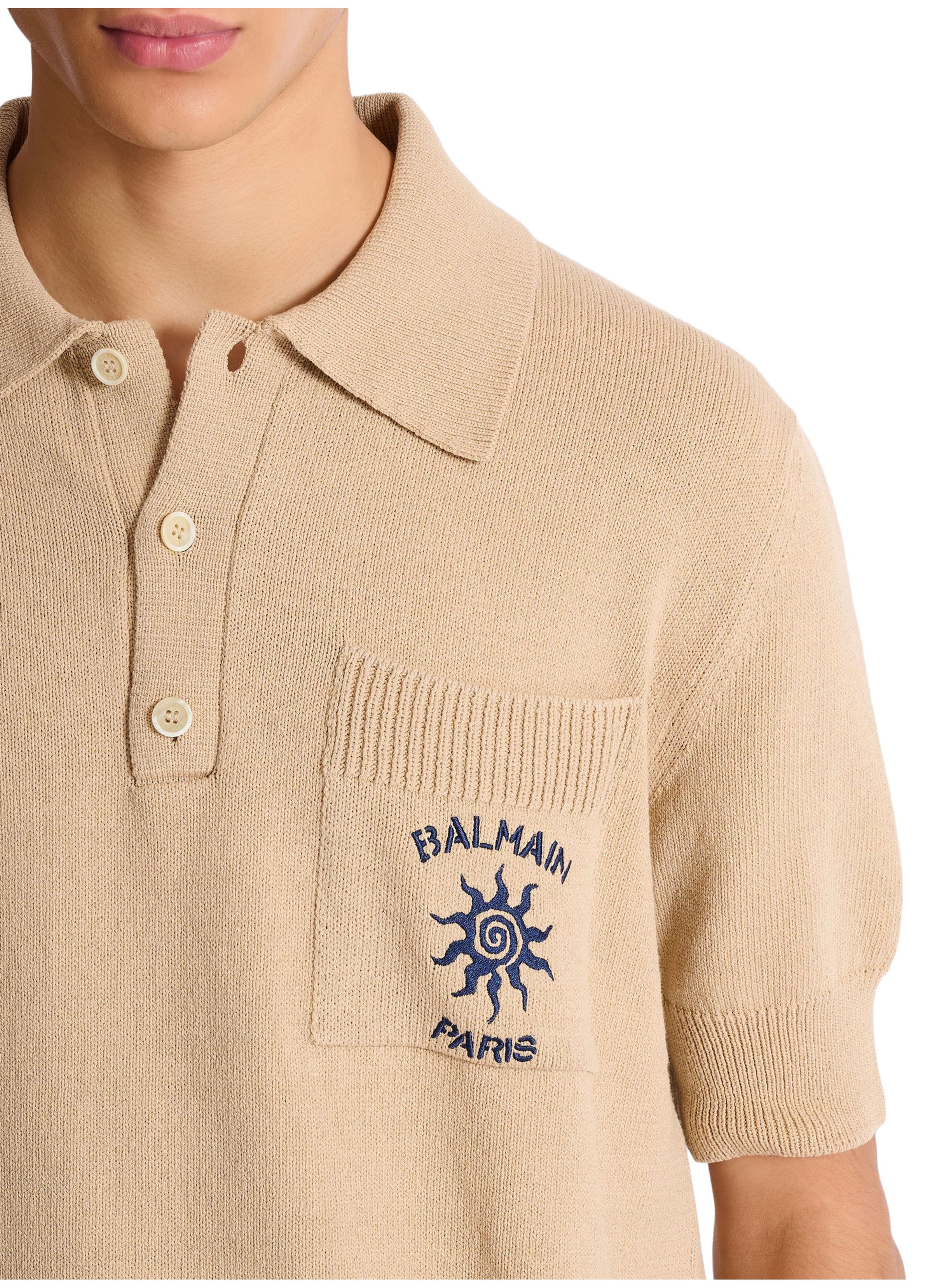 Polo balmain soleil en coton BALMAIN Beige