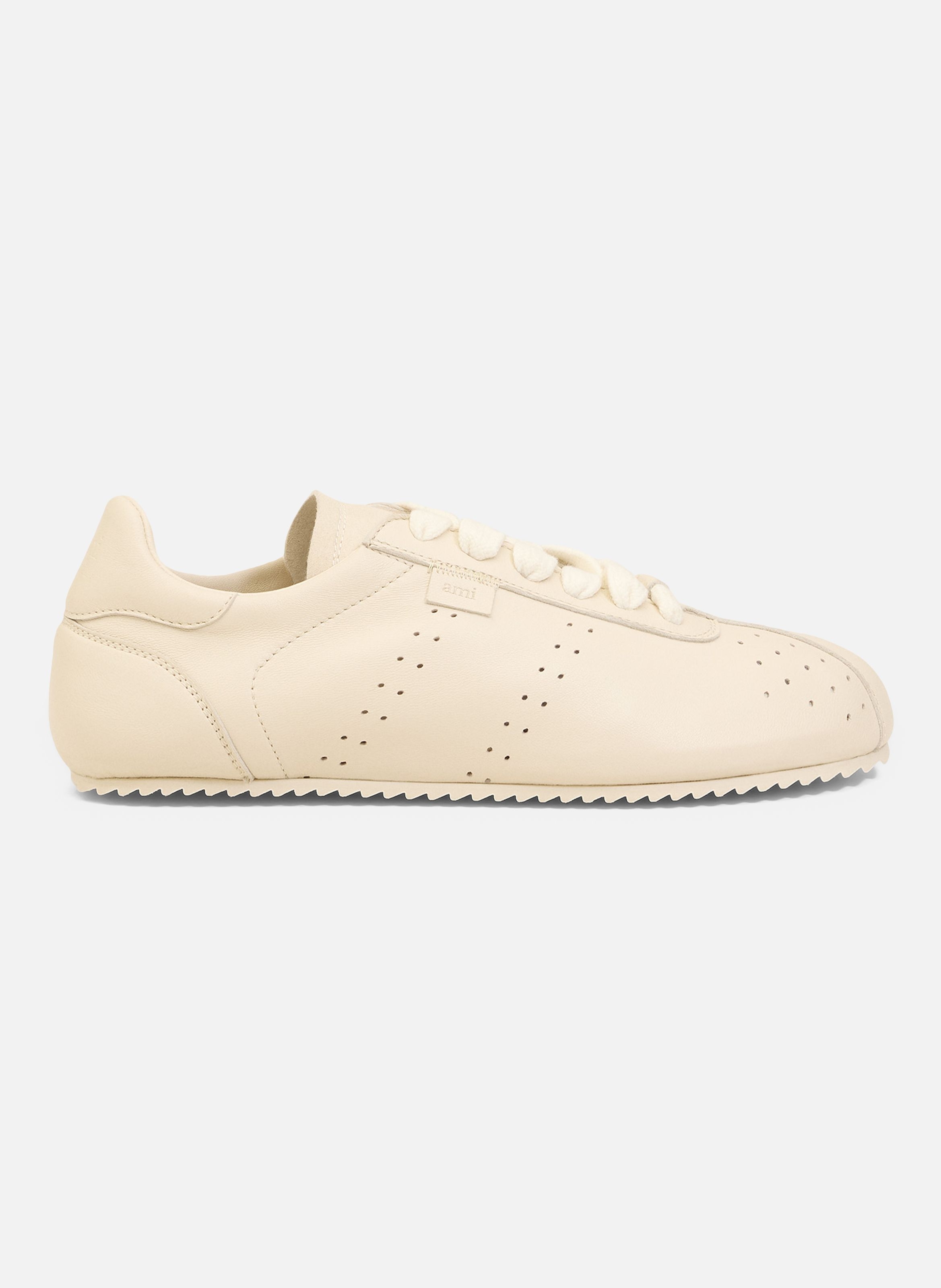 Baskets Soft Basses En Cuir Lisse unisexes AMI PARIS Blanc