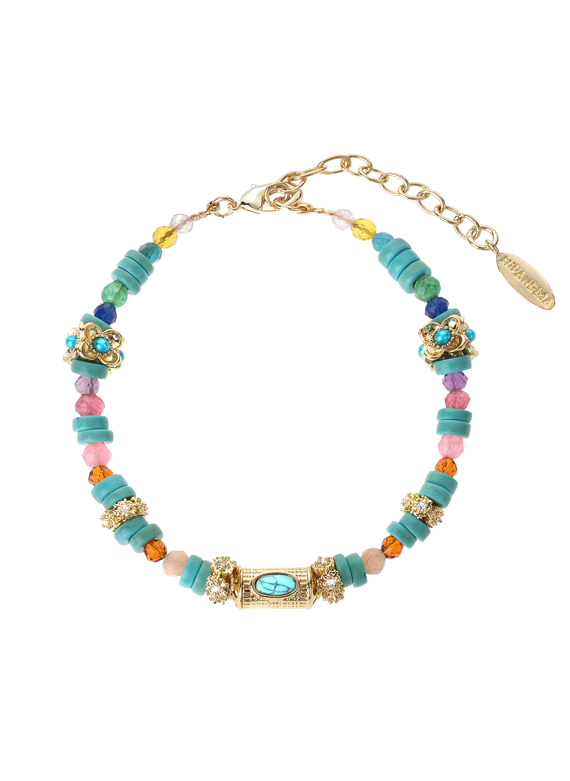 Bracelet perles réglable doja HIPANEMA Bleu