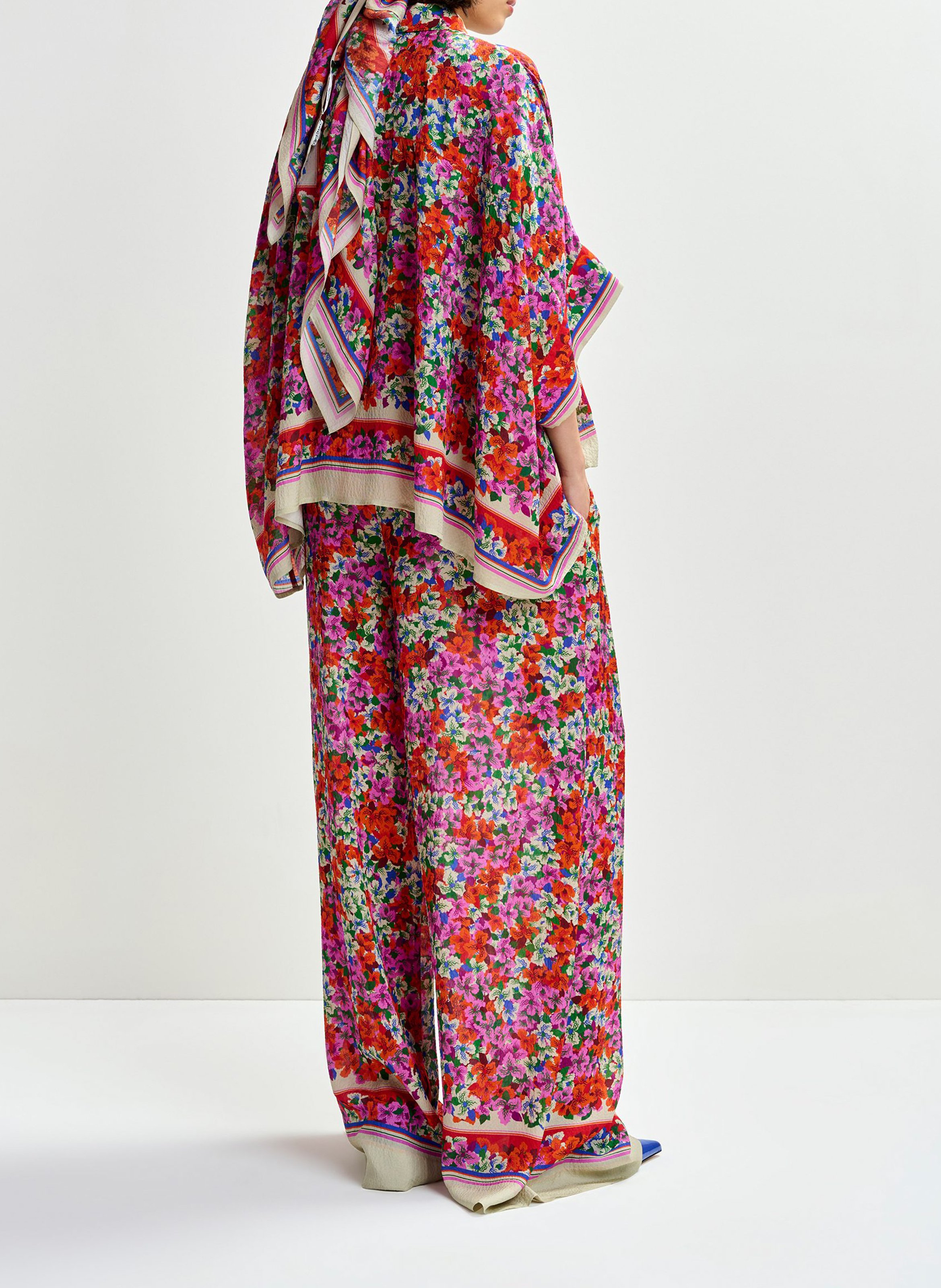 Chemise oversize à imprimé fleuri jirt ESSENTIEL ANTWERP Rouge