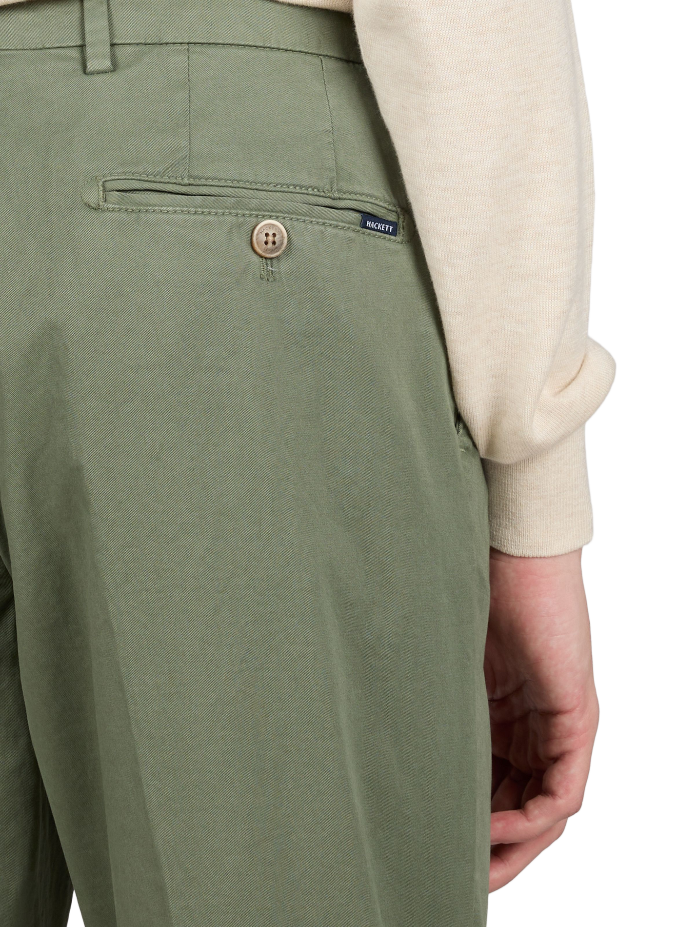 Cotton blend chino trousers  Green