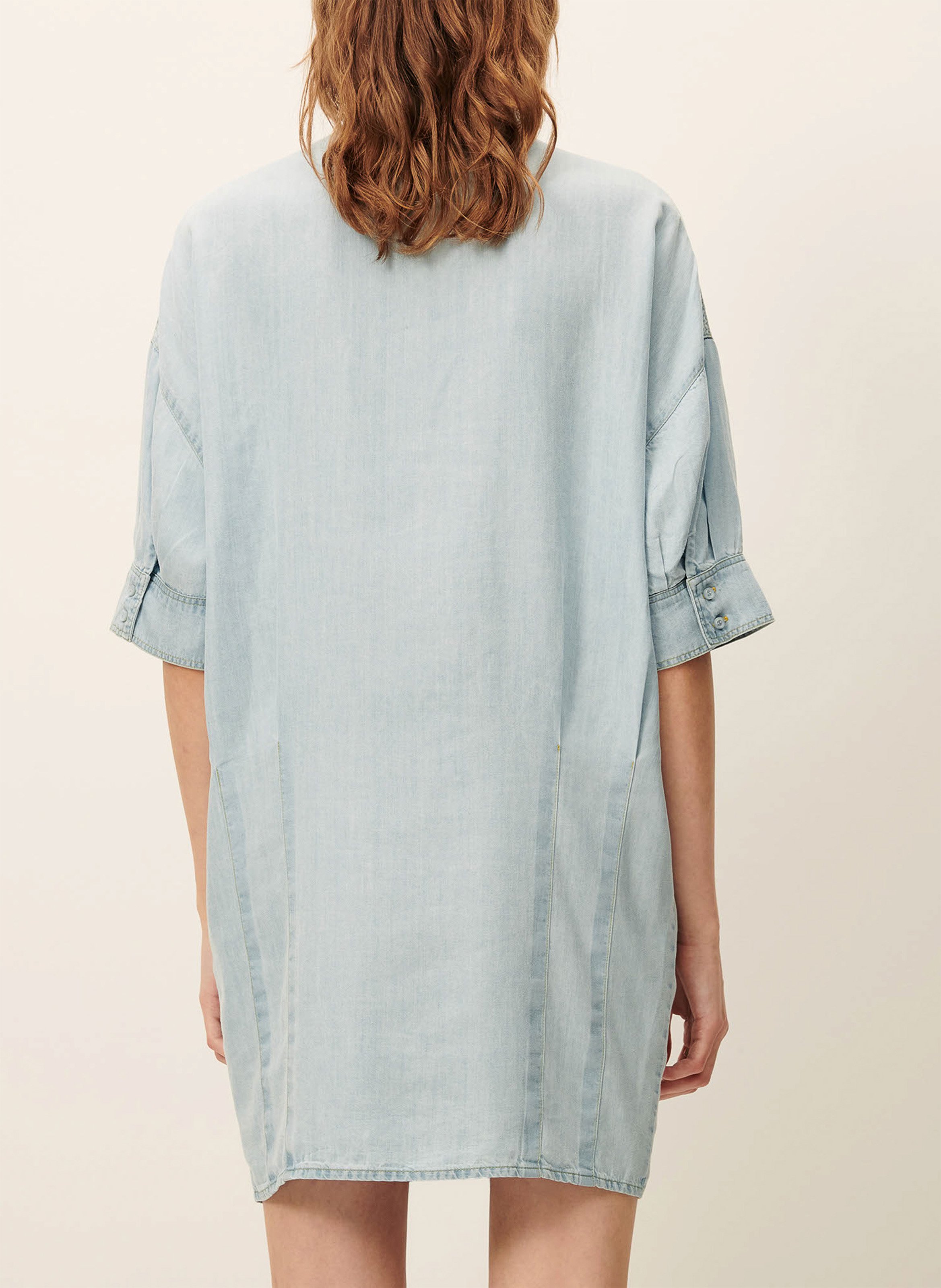 Robe courte chemise en jean fresqua SESSUN Bleu
