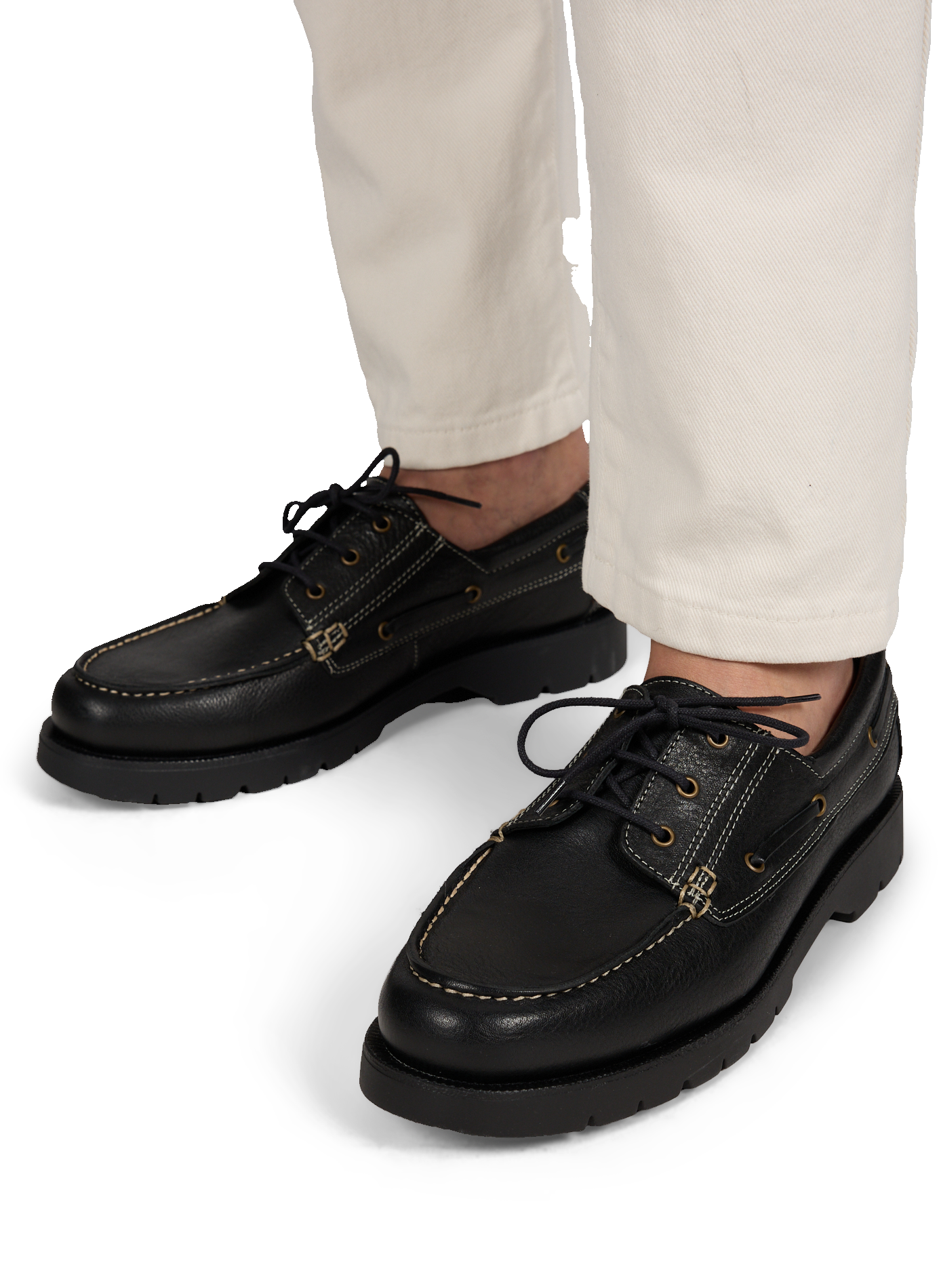 Calfskin leather loafers KLEMAN Black