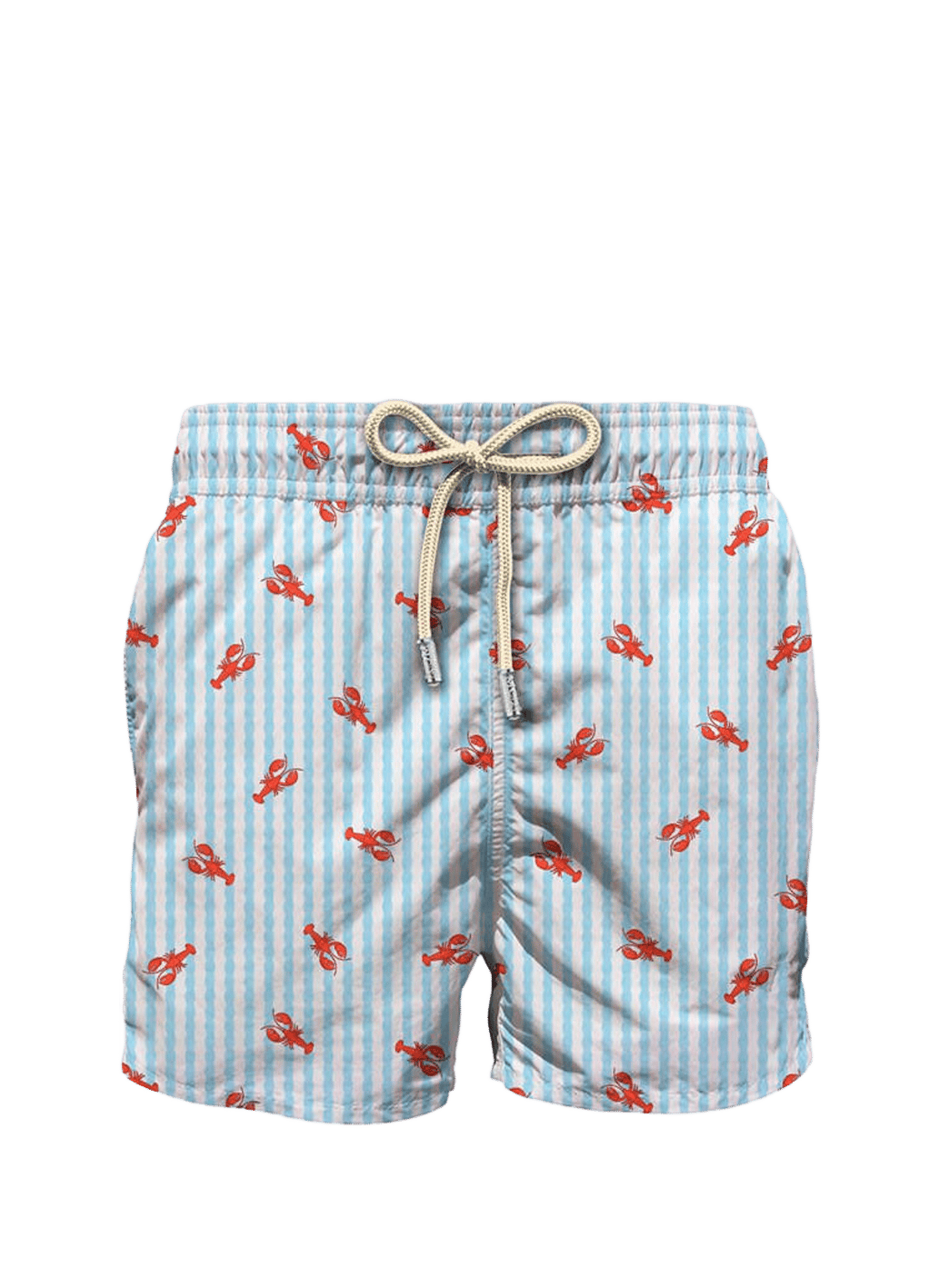 Stretch swim shorts with floral print MC2 SAINT BARTH Blue