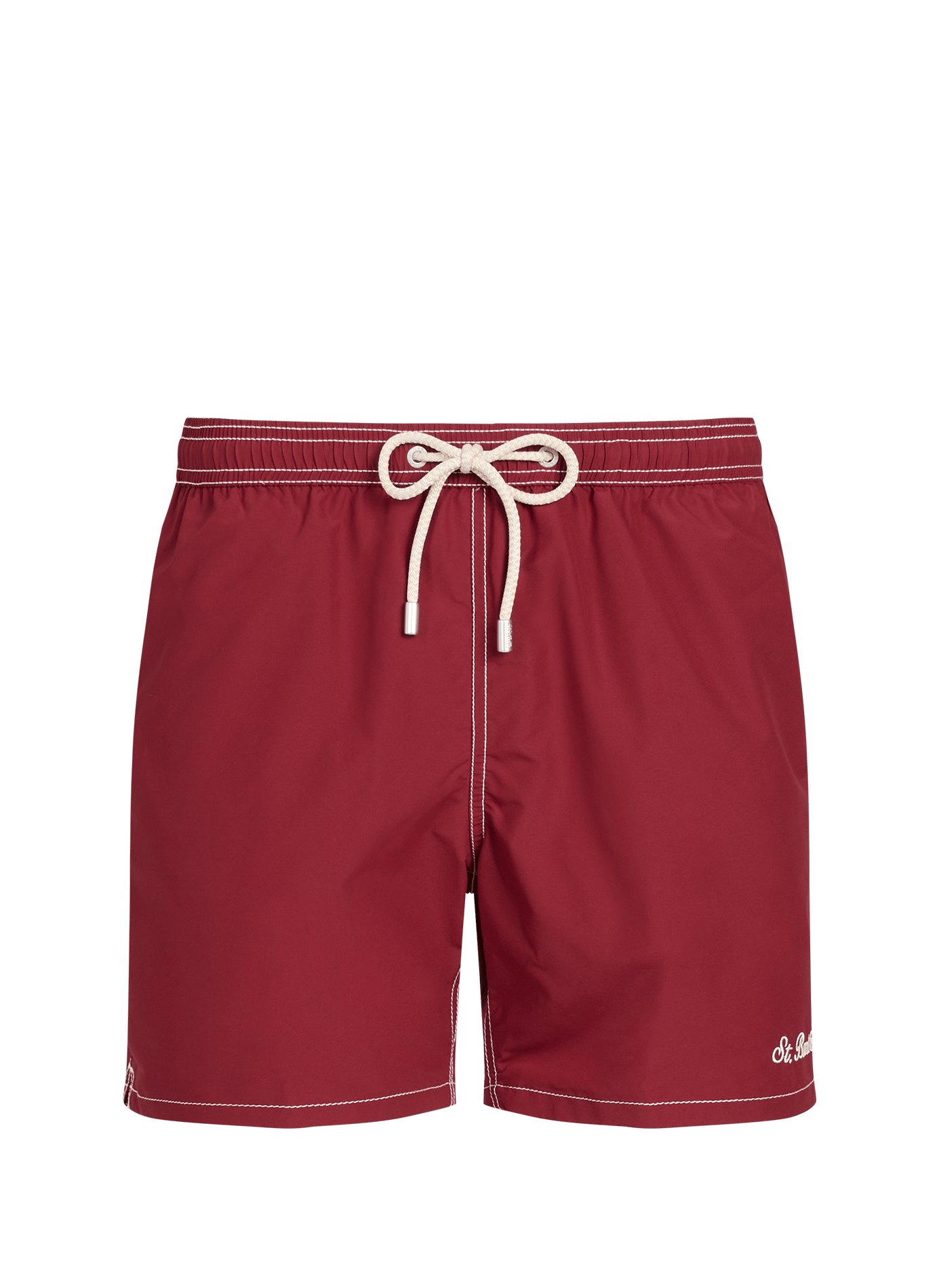 Short de bain uni MC2 SAINT BARTH Rouge