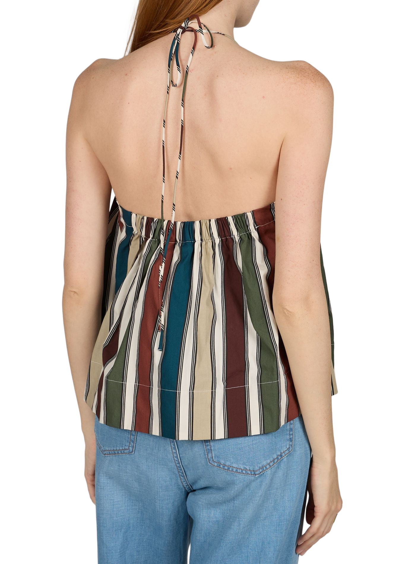 Striped top with cowl neck Tscami TOPSHOP Brown