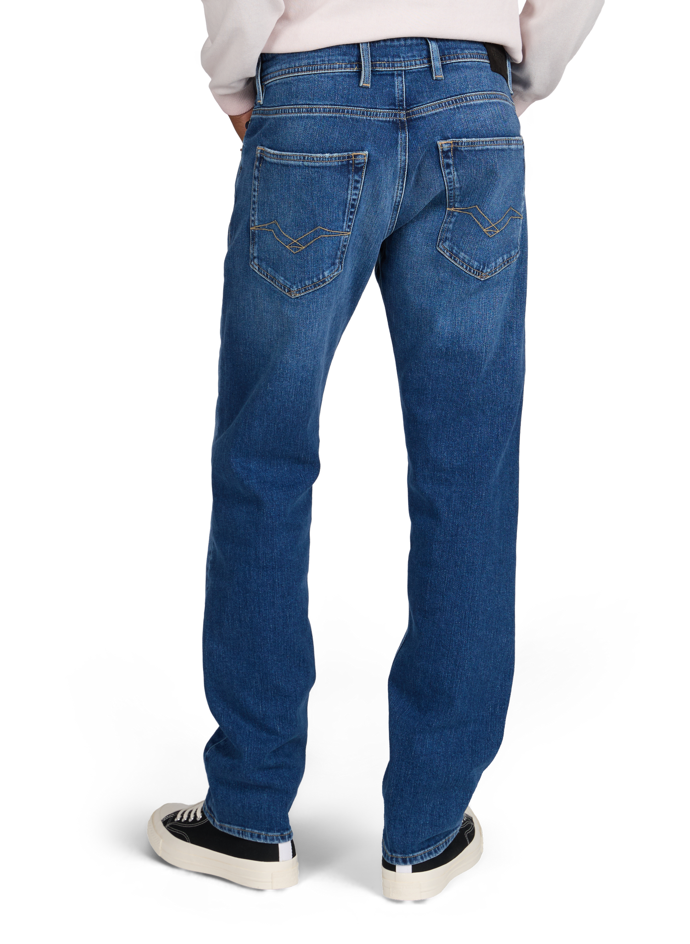 Jean droit en coton mélangé REPLAY Bleu