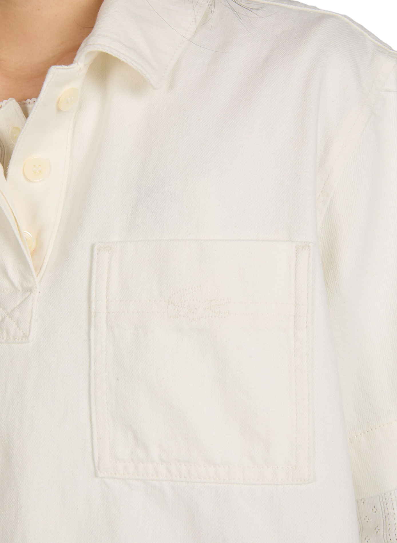 Oversized cotton polo with embroidered logo. LACOSTE White