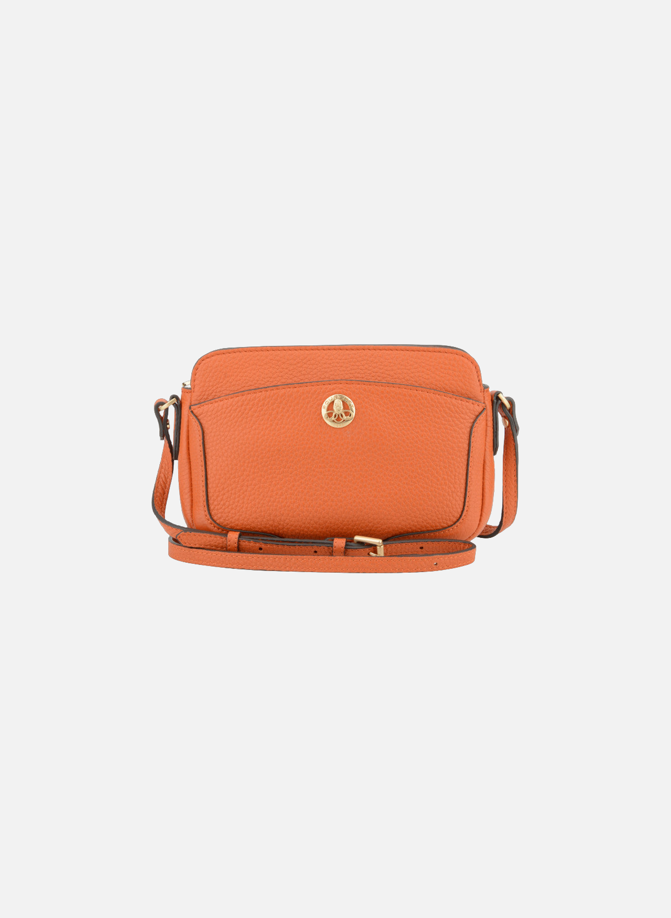 Image | sac cabas en cuir de vachette OrangePOURCHET