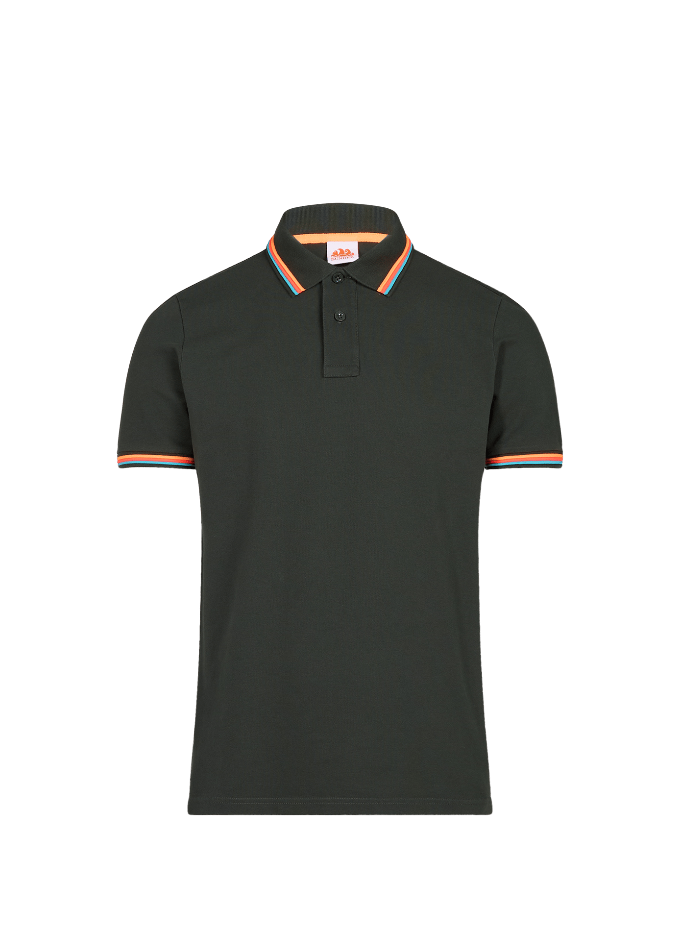 Cotton-blend polo shirt SUNDEK Green