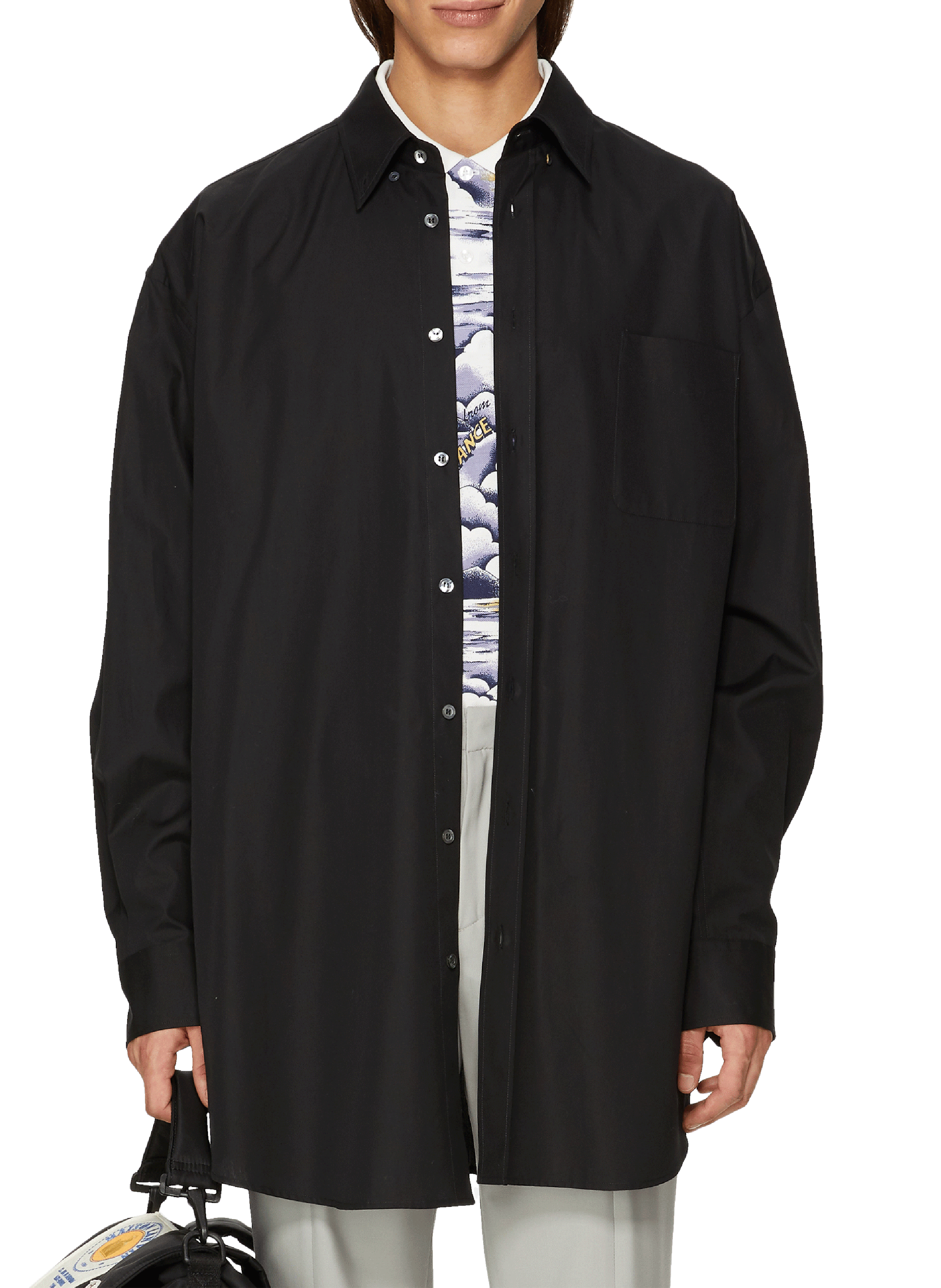 Oversized cotton shirt  MAISON MARGIELA Black