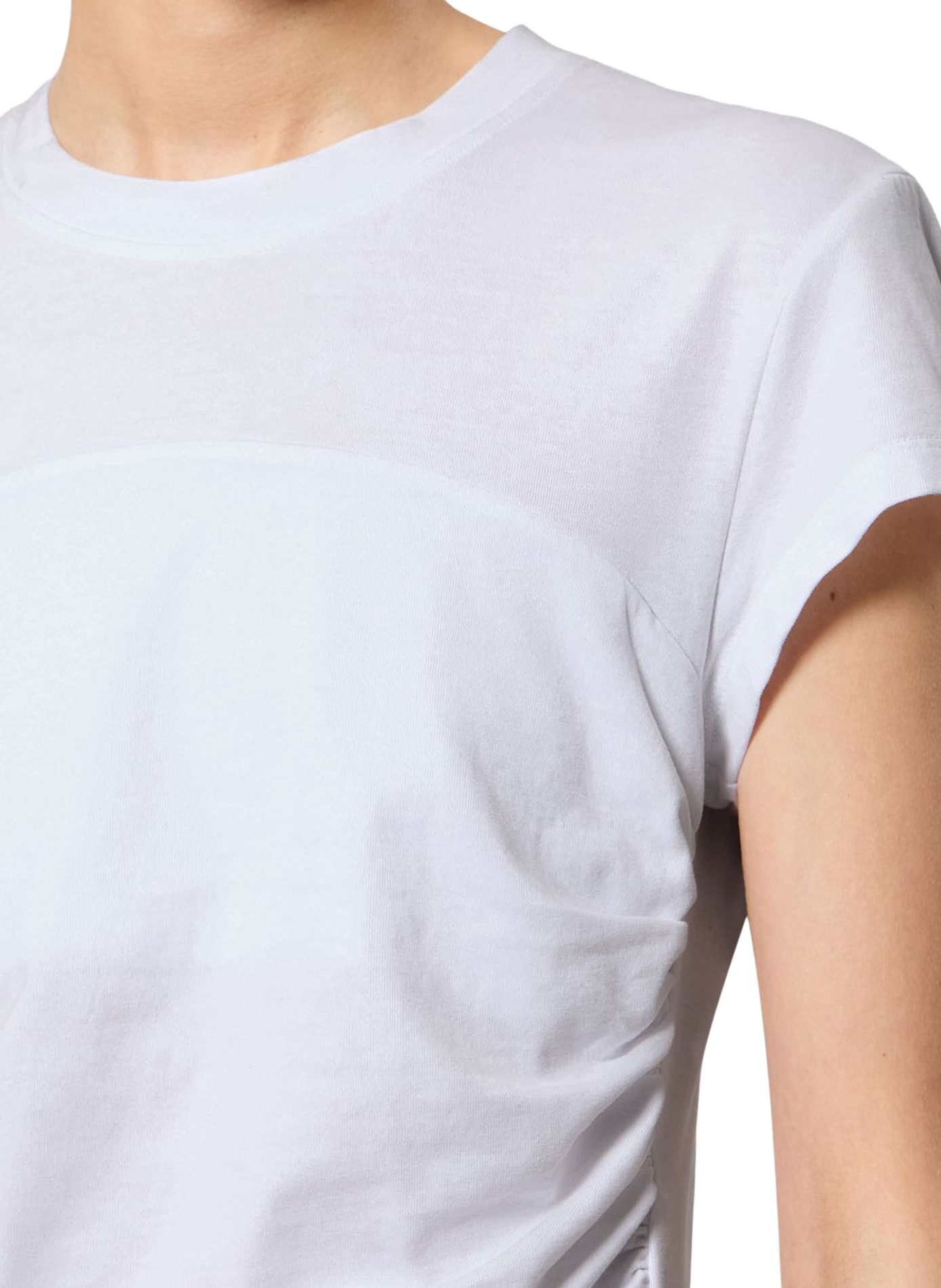 T-Shirt Maelie mit Raffungen aus Baumwolle ISABEL MARANT Weiss