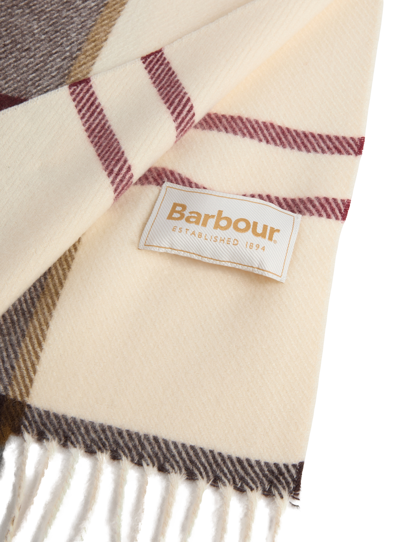 Checked Plaid Fringed Scarf BARBOUR Multicolour