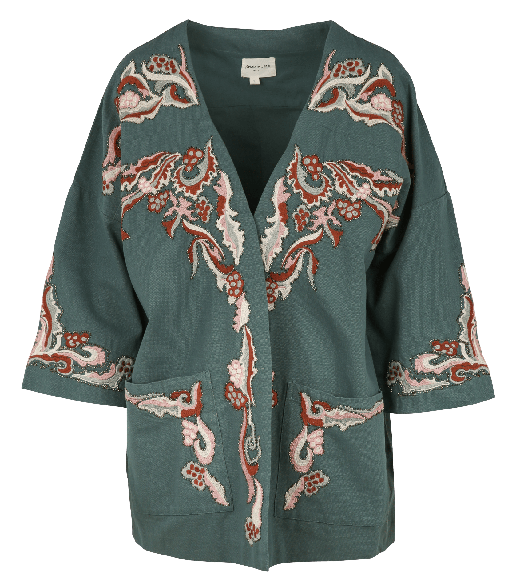 Veste kimono en coton nouria MAISON 123 Bleu