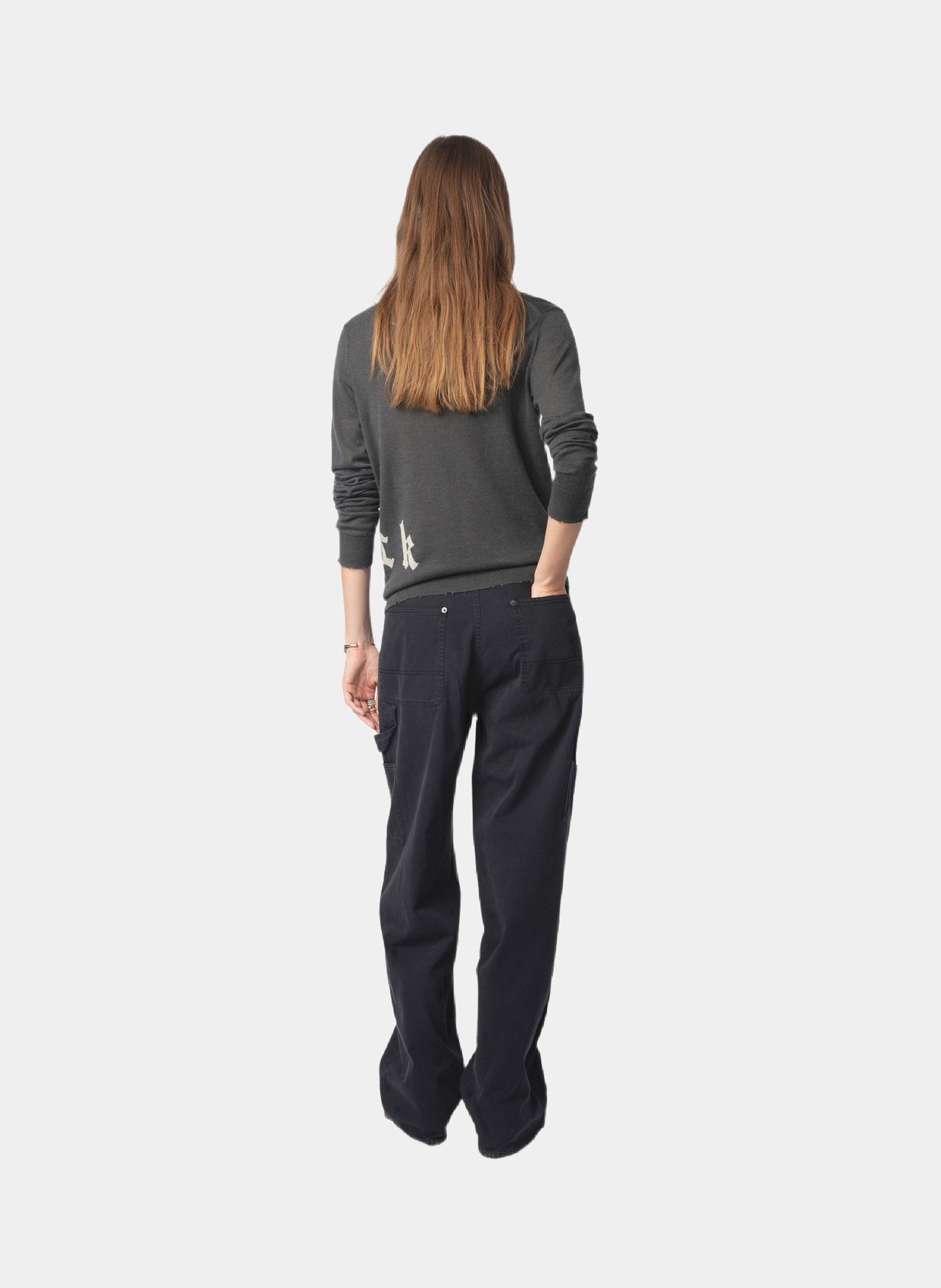 Pull droit en cachemire ivy ZADIG&VOLTAIRE Gris