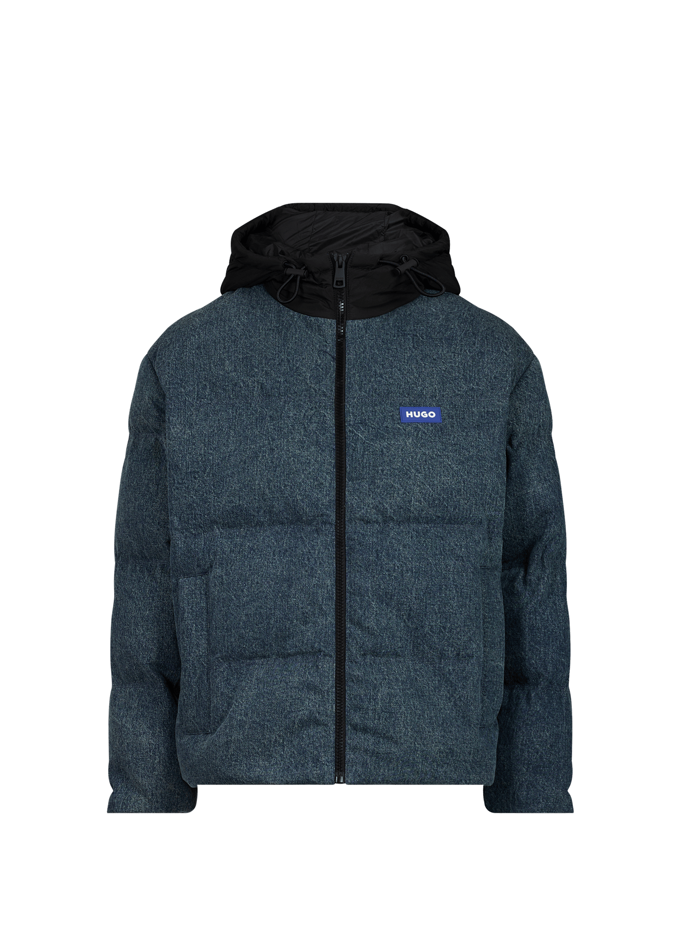 Gewatteerde donsjas van katoenen denim HUGO BLUE Blauw